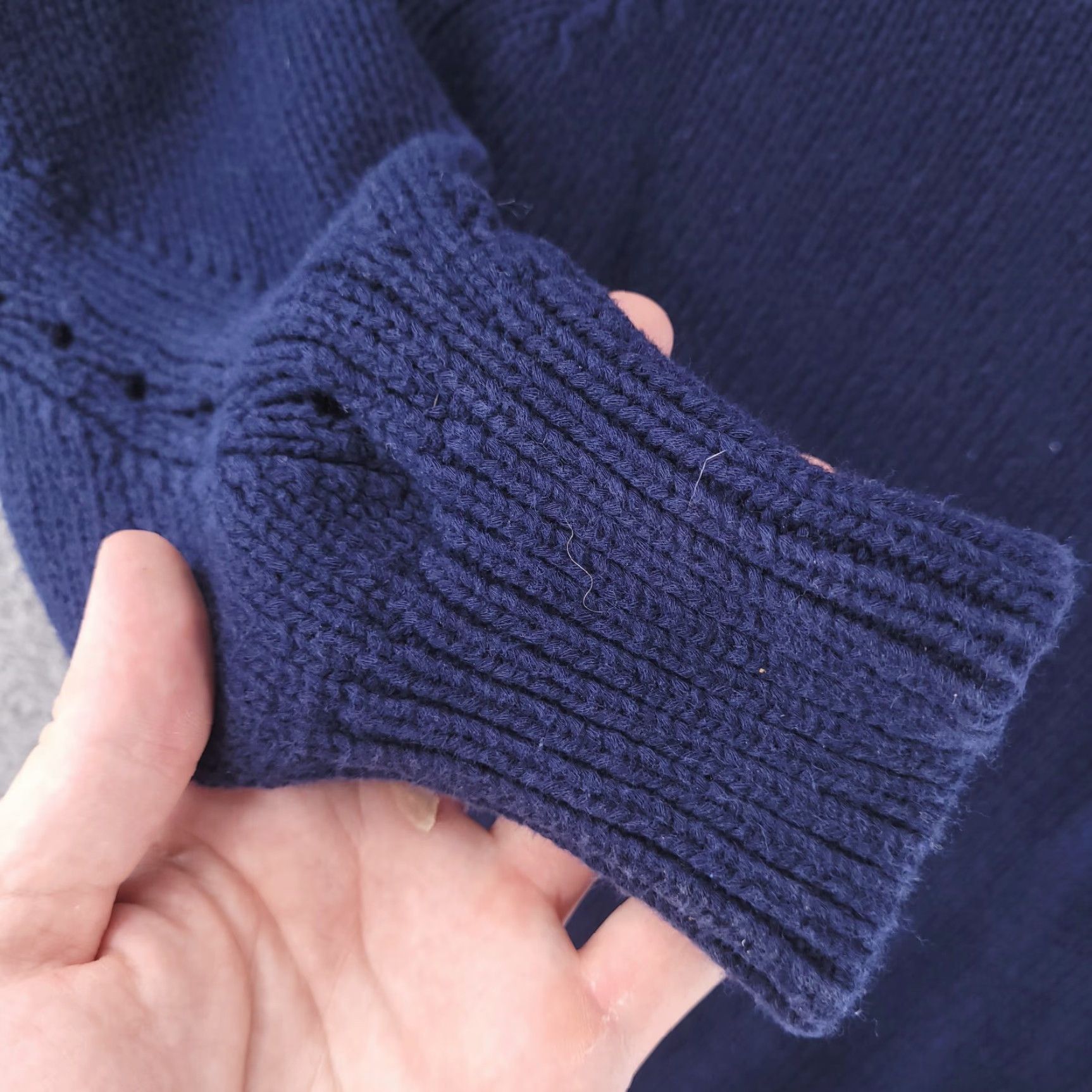 J.Crew J.CREW Sweater Womens S Pullover Knit Chunky-Knit Long Sleeve Blue Solid Size S / US 4 / IT 40 - 4 Thumbnail