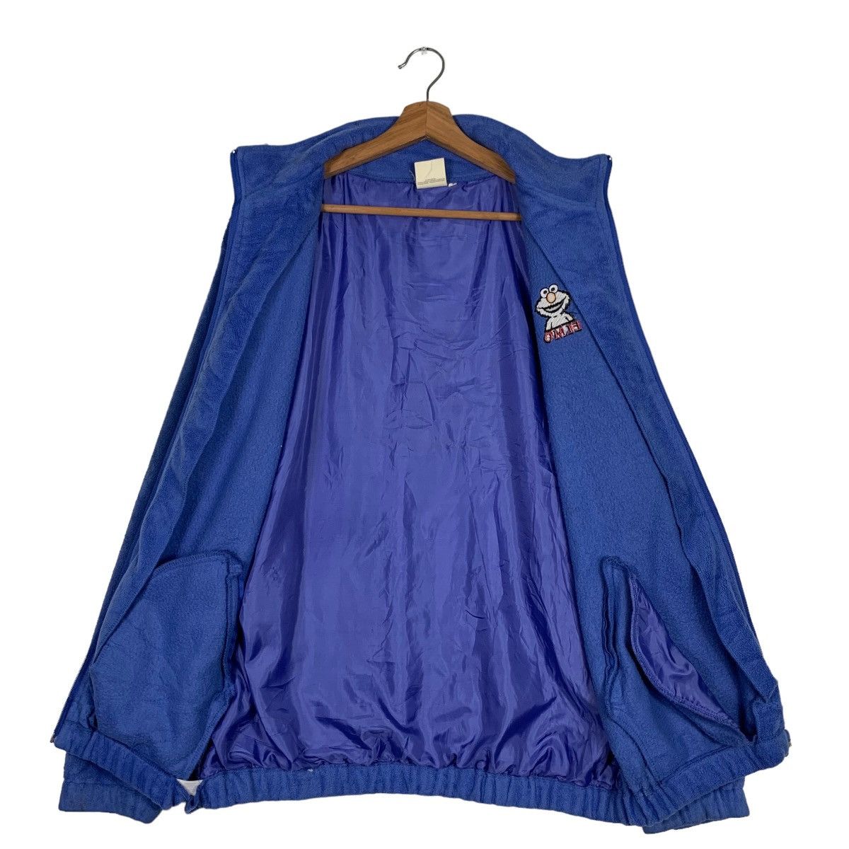 Japanese Brand SESAME STREET ELMO EMBROIDERY LOGO FLEECE JACKET #0120-C7 Size US L / EU 52-54 / 3 - 14 Thumbnail