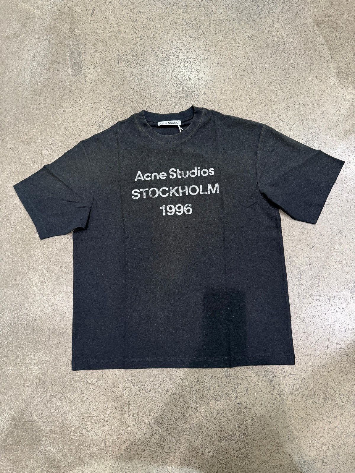 Acne Studios ACNE STUDIOS - Logo T-shirt Relaxed Fit Faded Black Size US M / EU 48-50 / 2 - 1 Thumbnail