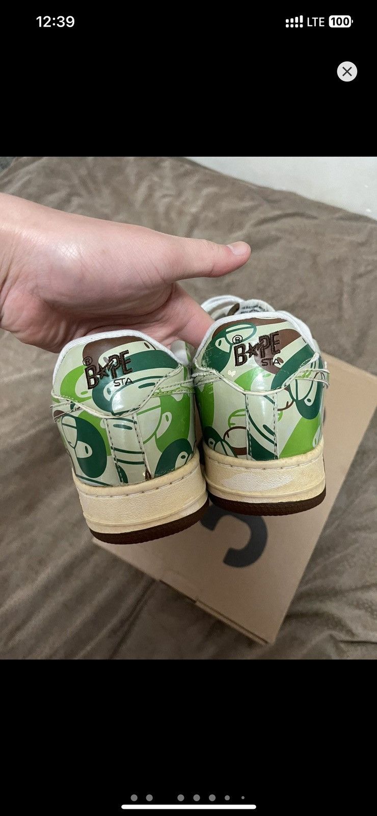 Bape Bape Bapesta Vintage Baby Milo Green Camo Sneakers Size US 10 / EU 43 - 3 Thumbnail