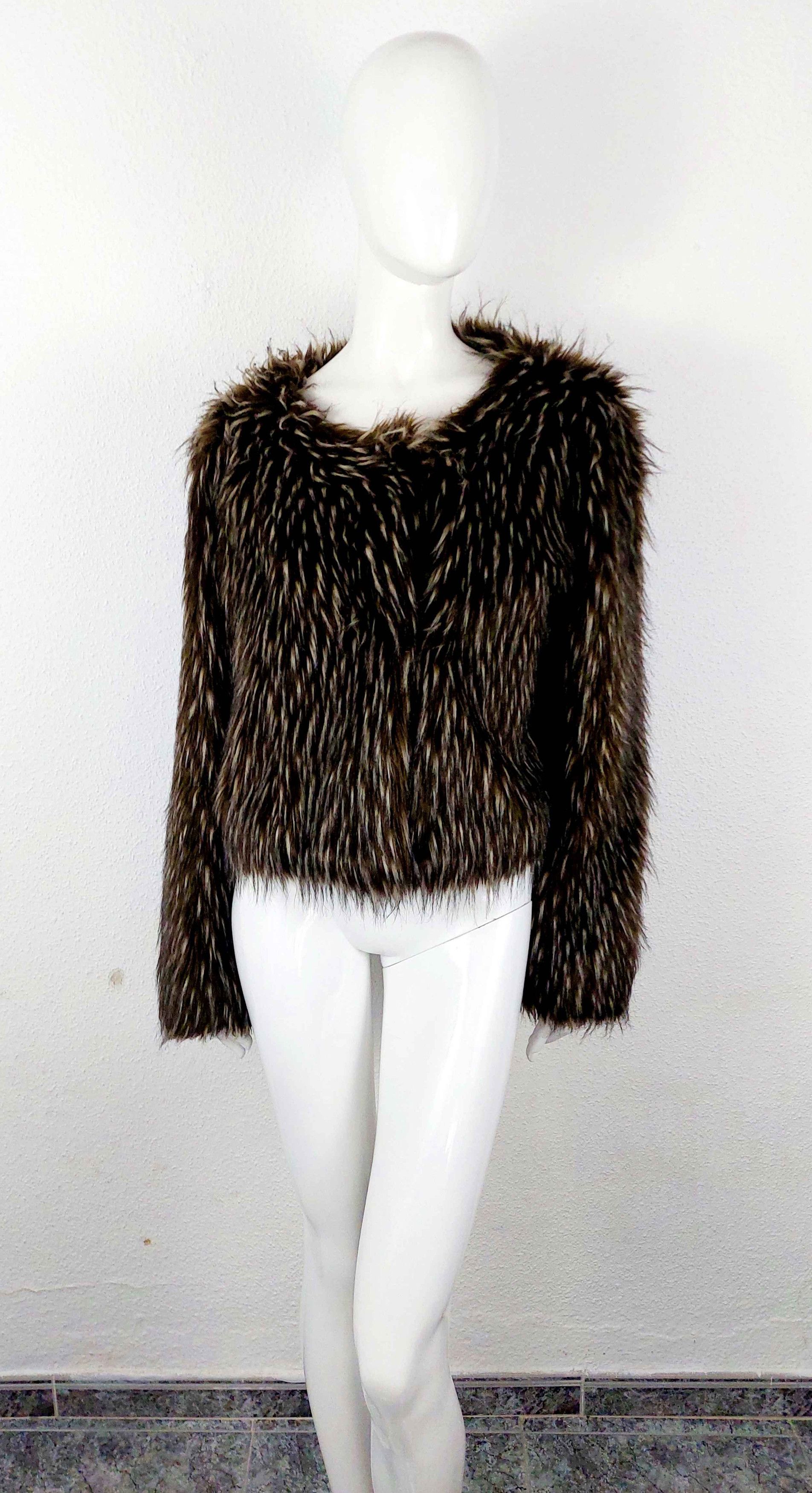 Dolce & Gabbana Miss Sixty Mohair Faux Fur Avant Garde Jacket Coat Size L / US 10 / IT 46 - 2 Thumbnail