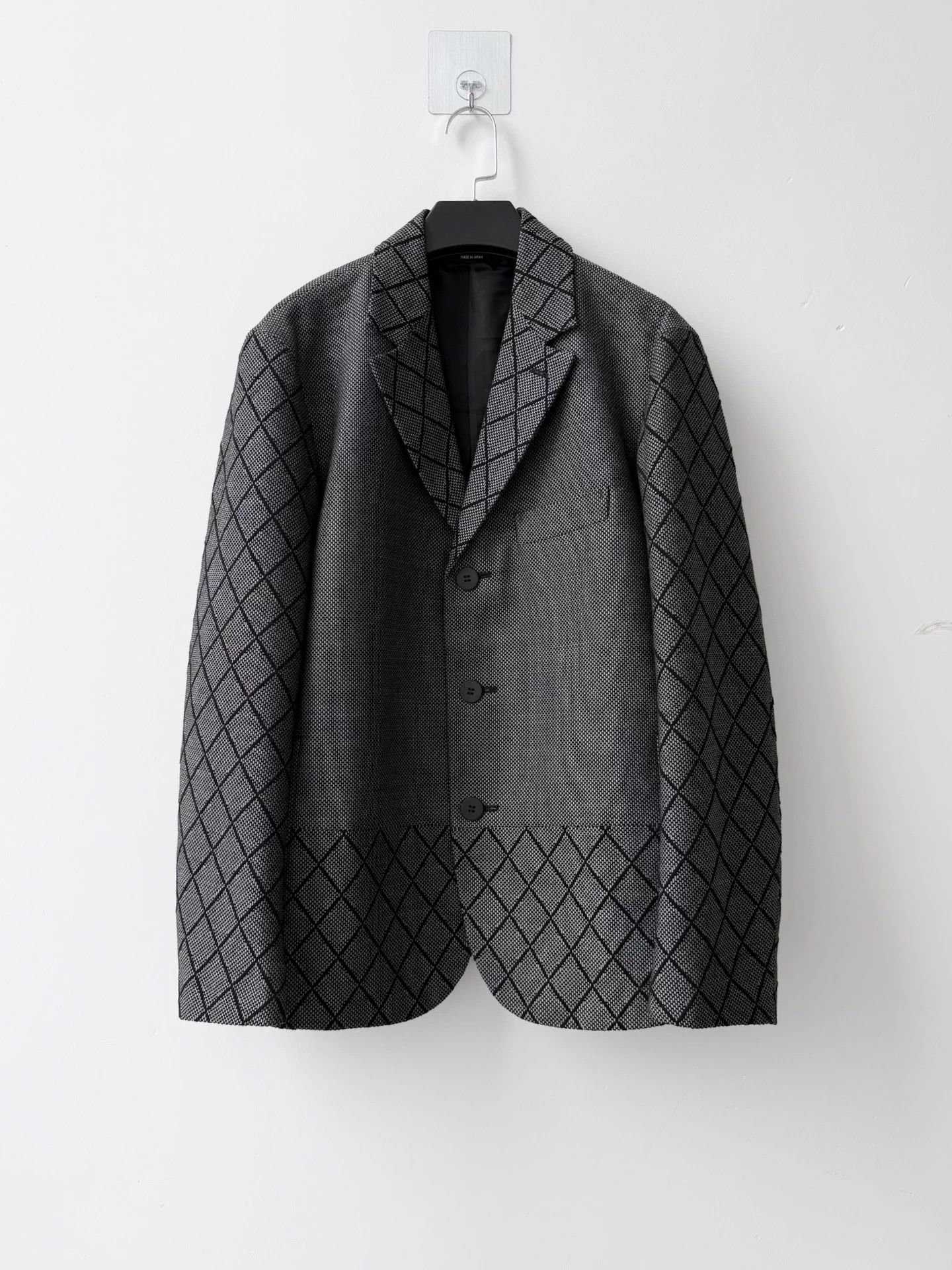 Issey Miyake ISSEY MIYAKE Men's Wool Diamond Knit Blazer Size 2 Size 40S - 1 Thumbnail