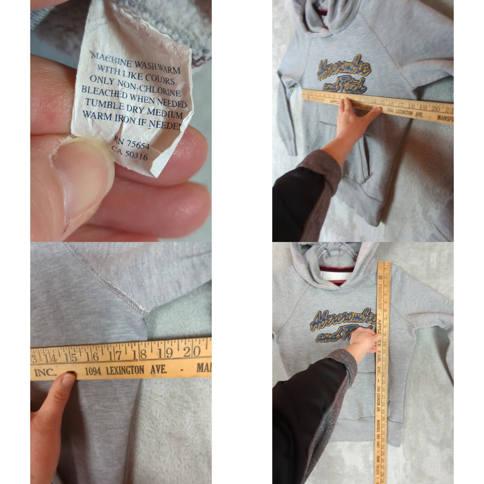 Abercrombie & Fitch VINTAGE Abercrombie & Fitch Hoodie Sweatshirt Women’s Gray Pullover Sz M High Neck Embroidered Logo 90s Preppy Regular Fit Fleece Cotton-Polyester Size M / US 6-8 / IT 42-44 - 8 Thumbnail