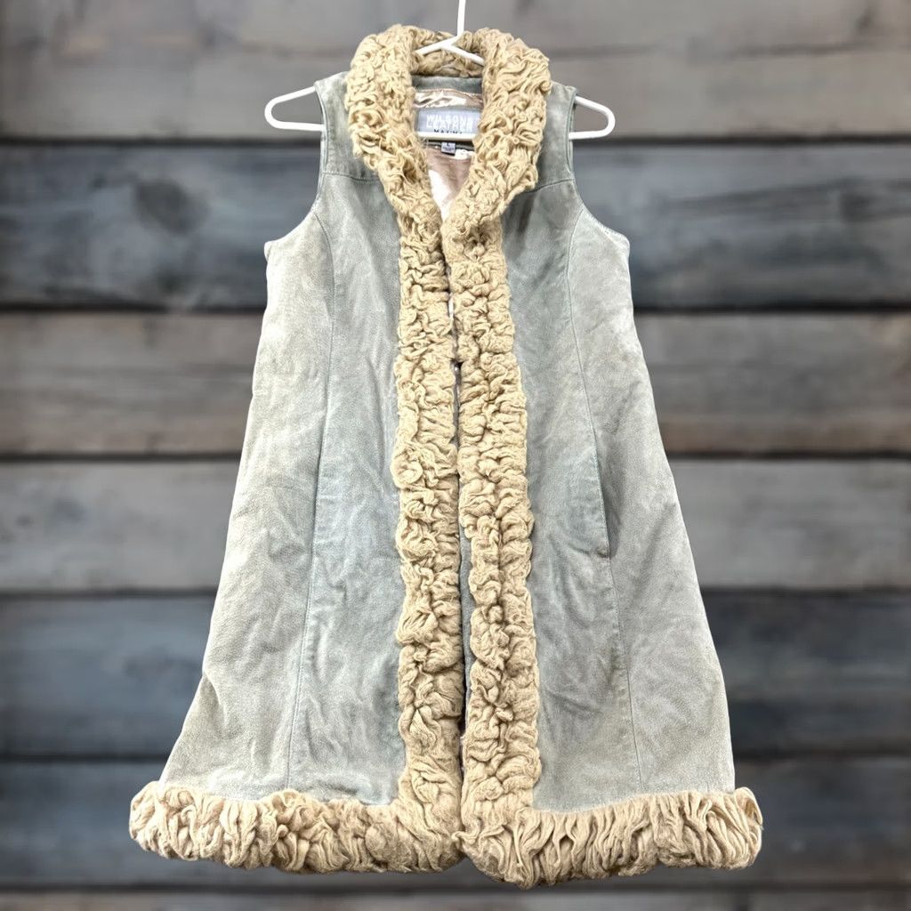Wilson VINTAGE Wilson Leather Vest Womens L Green Parka 90s 80s Fur Linedworkwear Casual Regular Mens Girls Womens Size L / US 10 / IT 46 - 1 Thumbnail