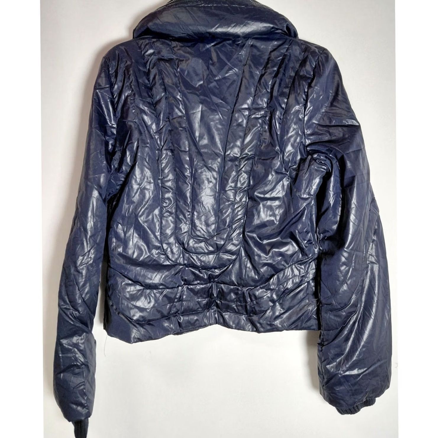 Bcbgmaxazria BCBGMAXAZRIA Jacket Blue Puffer Zip Hooded Long Sleeve Women M Fall Winter Insulated Polyester Solid Style Team: Casual Travel Size M / US 6-8 / IT 42-44 - 2 Thumbnail