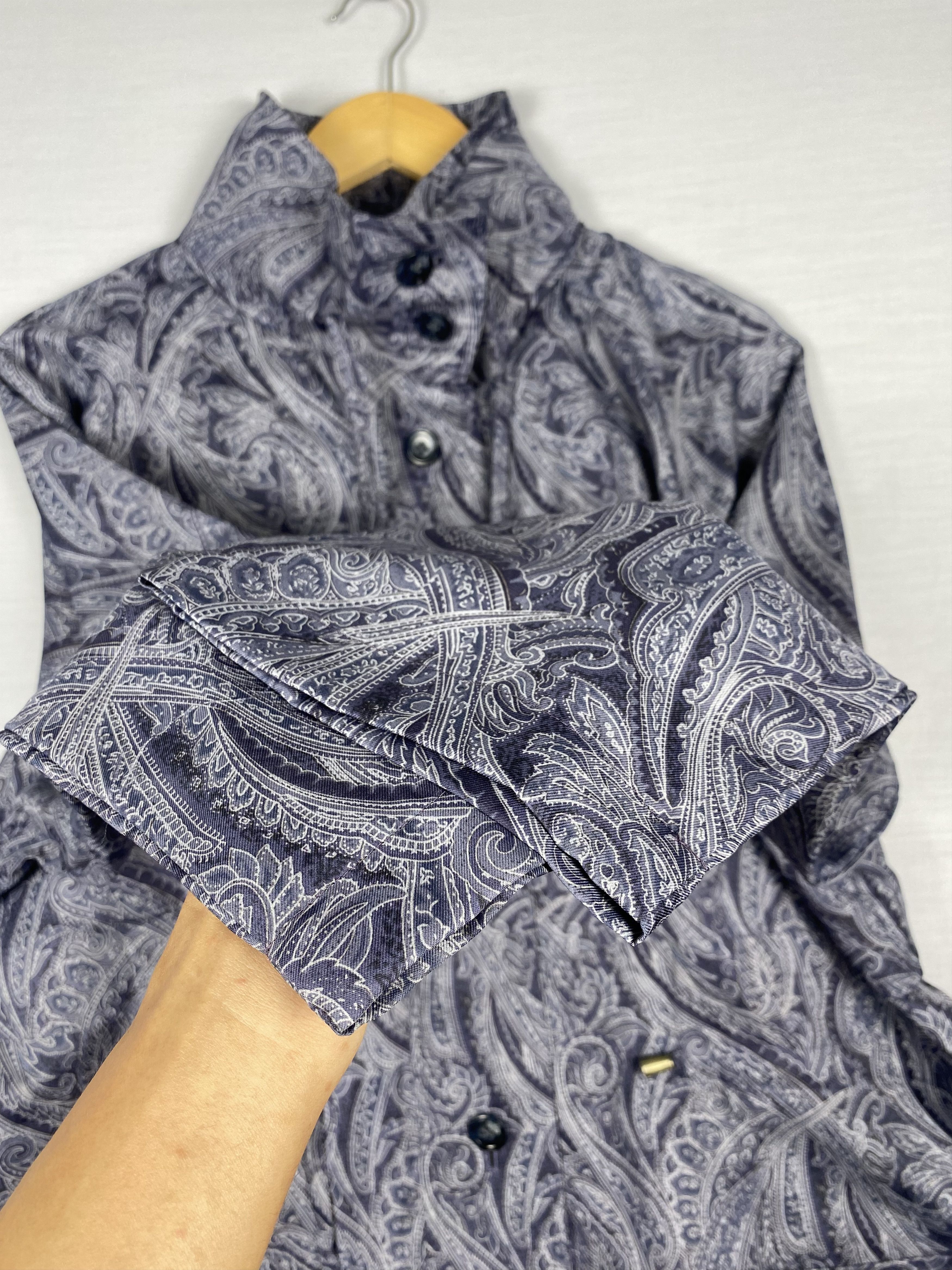 Japanese Brand Vintage THE MBO POUR LA PLUIE Paisley Raincoat Size US L / EU 52-54 / 3 - 4 Thumbnail