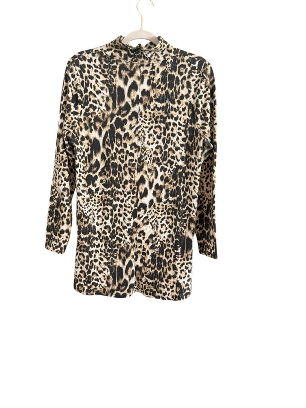 Chicos Women's Chico's Tunic M Brown Black Leopard Print Long Sleev Size M / US 6-8 / IT 42-44 - 9 Thumbnail