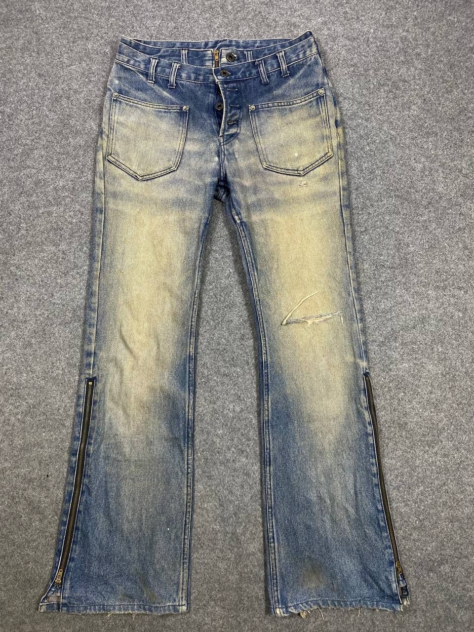 PPFM vintage 90s ppfm bondage style distressed flare denim Size US 32 / EU 48 - 8 Thumbnail