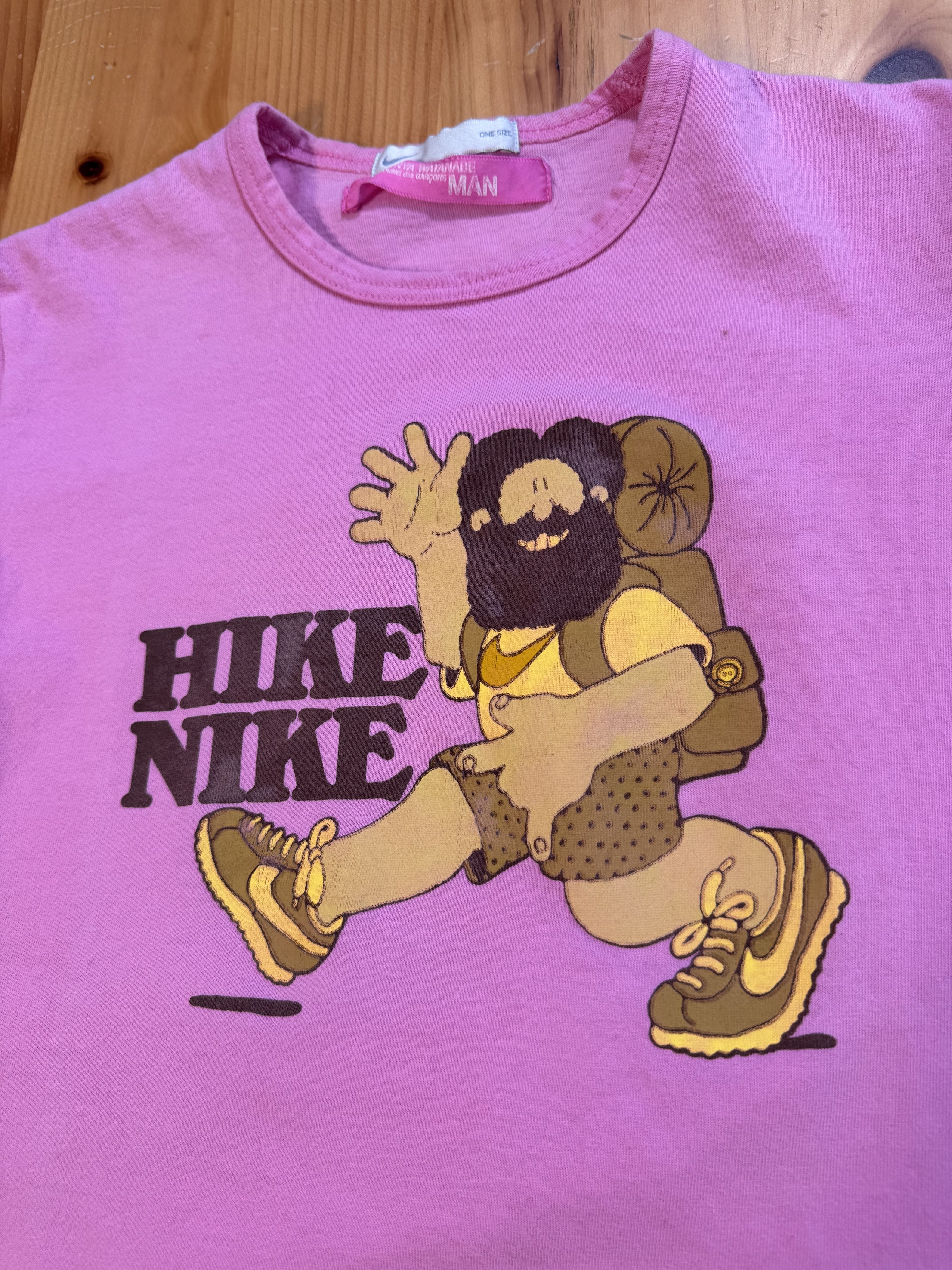 Comme des Garcons × Nike RARE AD 04 JUNYA WATANABE CDG NIKE HIKE T SHIRT PINK Size US S / EU 44-46 / 1 - 2 Thumbnail