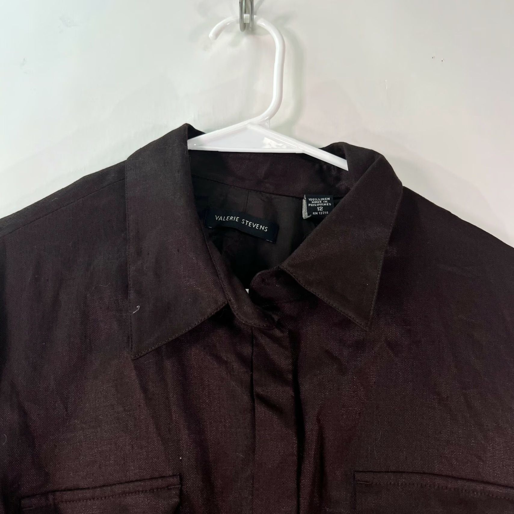 Vintage VINTAGE Valerie Stevens Womens Blazer Suit Jacket Long Sleeve Linen Brown Size 12 Size XL / US 12-14 / IT 48-50 - 4 Thumbnail