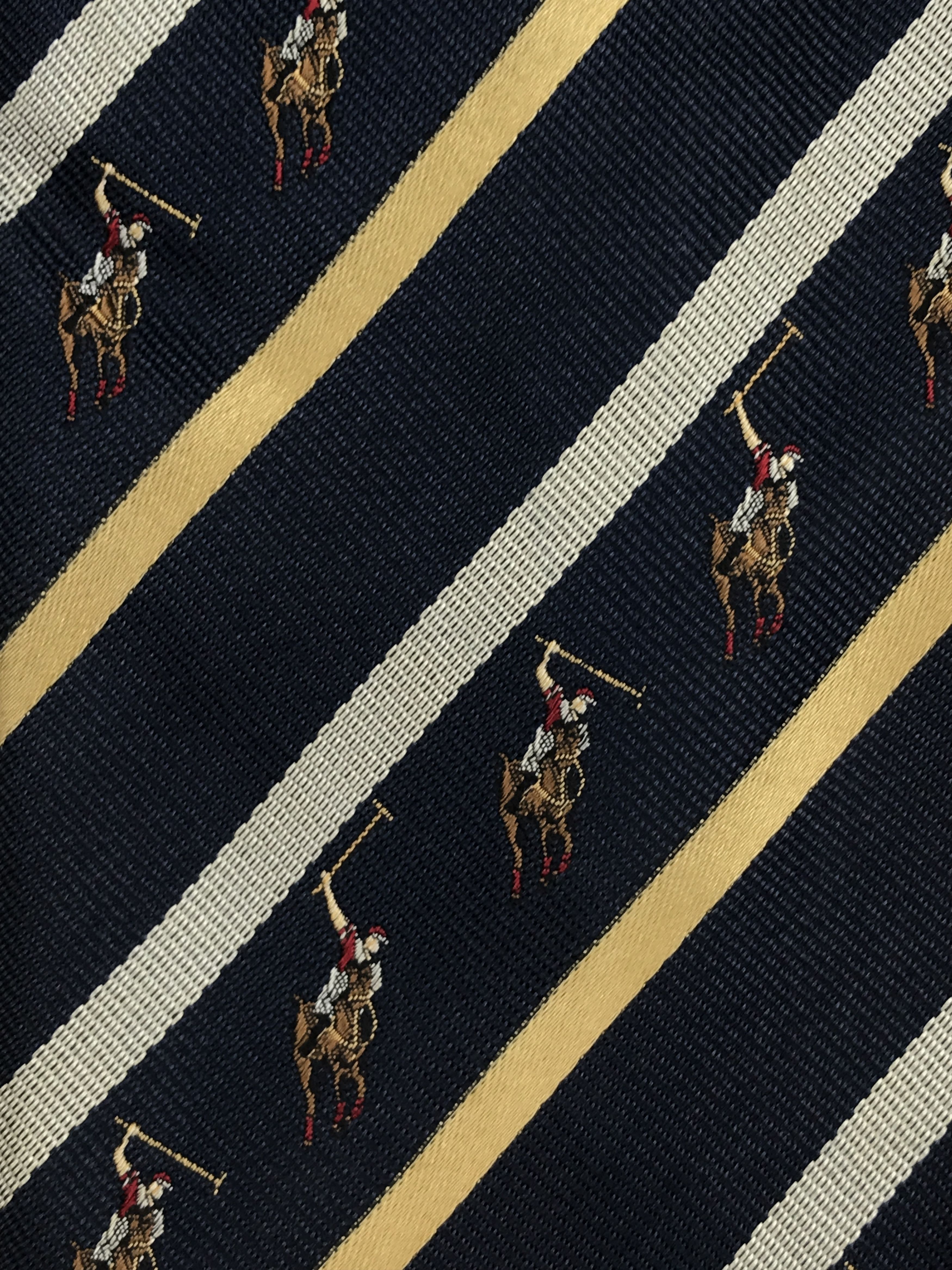 Designer × Polo Ralph Lauren × Vintage Vintage Polo & Racquet Silk Necktie Size ONE SIZE - 5 Thumbnail