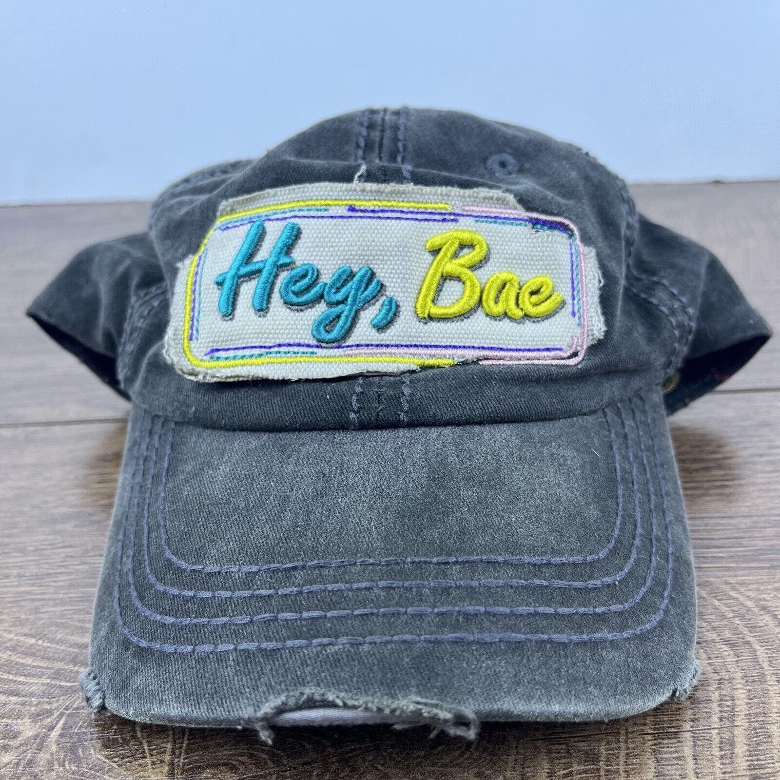 Other Hey Bae Hat Bae Hat Gray Adjustable Hat Gray Adult Size Hat Size ONE SIZE - 2 Thumbnail