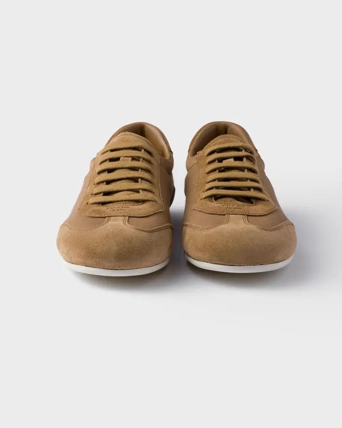 Prada o1mt1gz0226 Suede And Fabric Sneakers in Brown Size US 8.5 / EU 41-42 - 5 Thumbnail