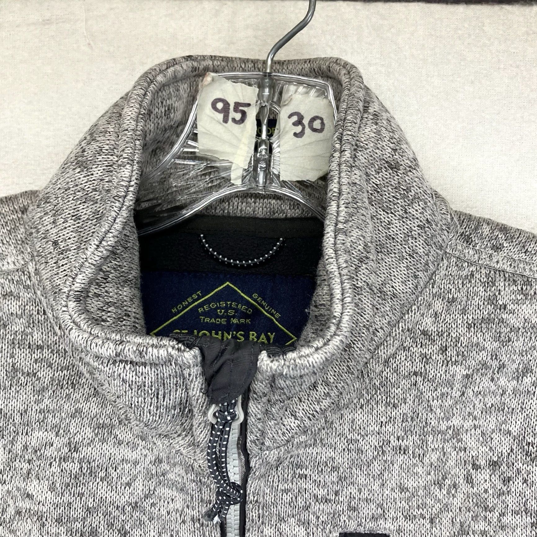 Vintage St Johns Bay Vest Terra-Tex Mens M Gray Knit Zip Outdoor Casual Layering Pocket Shirt Size US M / EU 48-50 / 2 - 5 Thumbnail