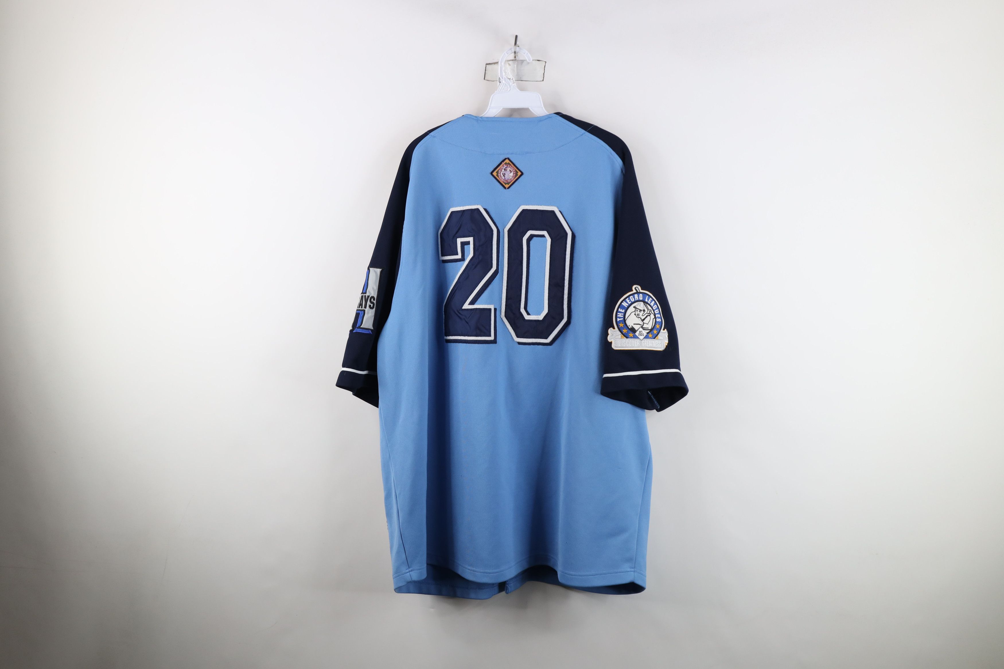 Vintage Vintage 90s Negro League Homestead Baseball Jersey Blue Size US XXL / EU 58 / 5 - 14 Thumbnail