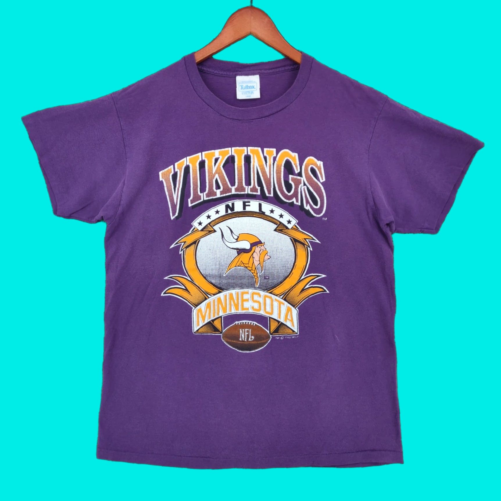 Tultex Vintage Minnesota Vikings T-Shirt Men Large Purple NFL 90s Football Cotton Logo NFL USA Size US L / EU 52-54 / 3 - 1 Thumbnail
