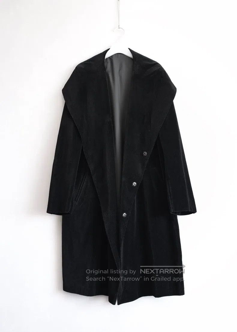 Yohji Yamamoto Yohji Yamamoto Snap Velvet Hooded Coat Size US L / EU 52-54 / 3 - 4 Thumbnail