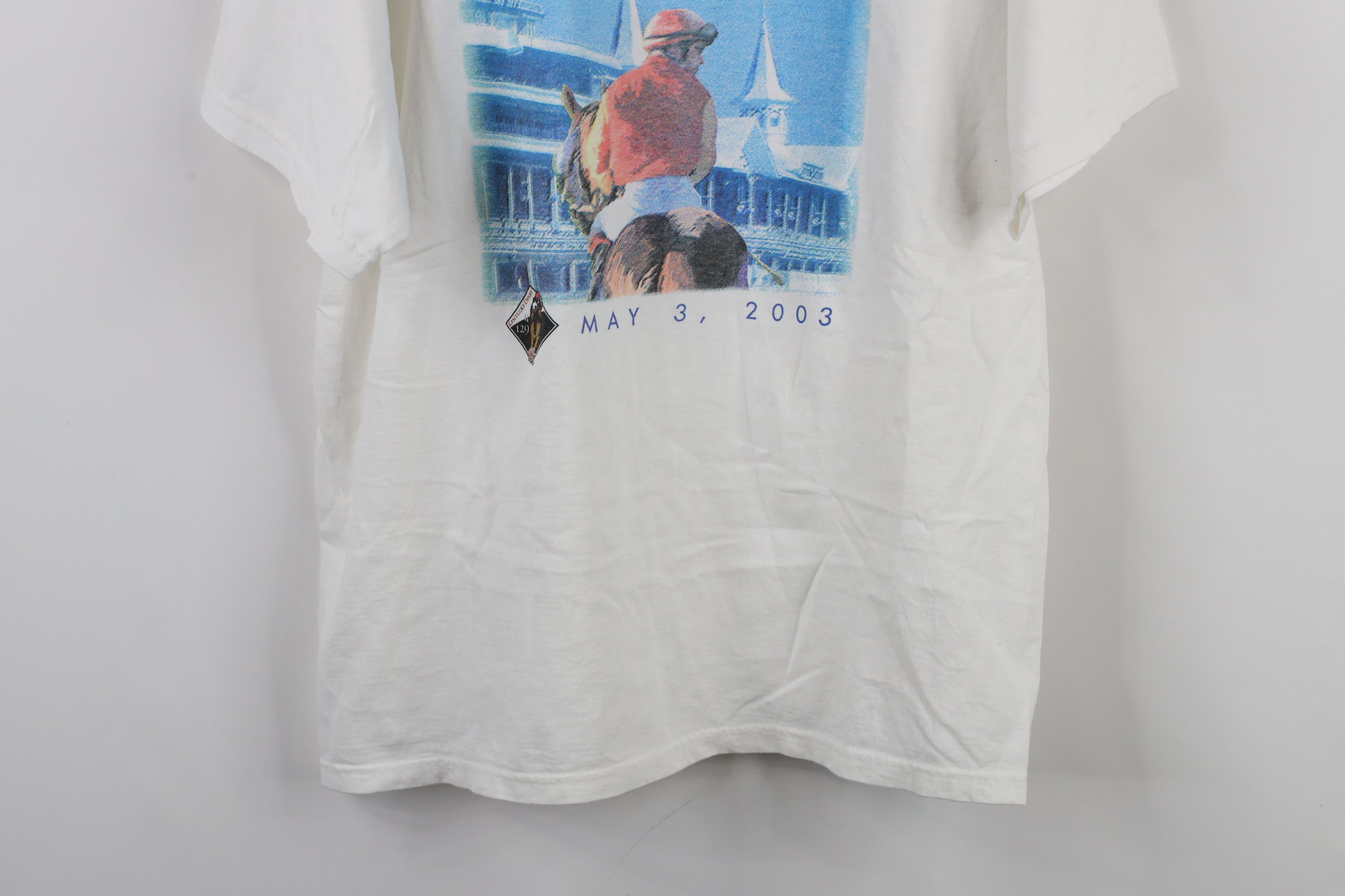 Vintage Vintage Y2K Streetwear 2003 Kentucky Horse Racing T-Shirt Size US L / EU 52-54 / 3 - 3 Thumbnail