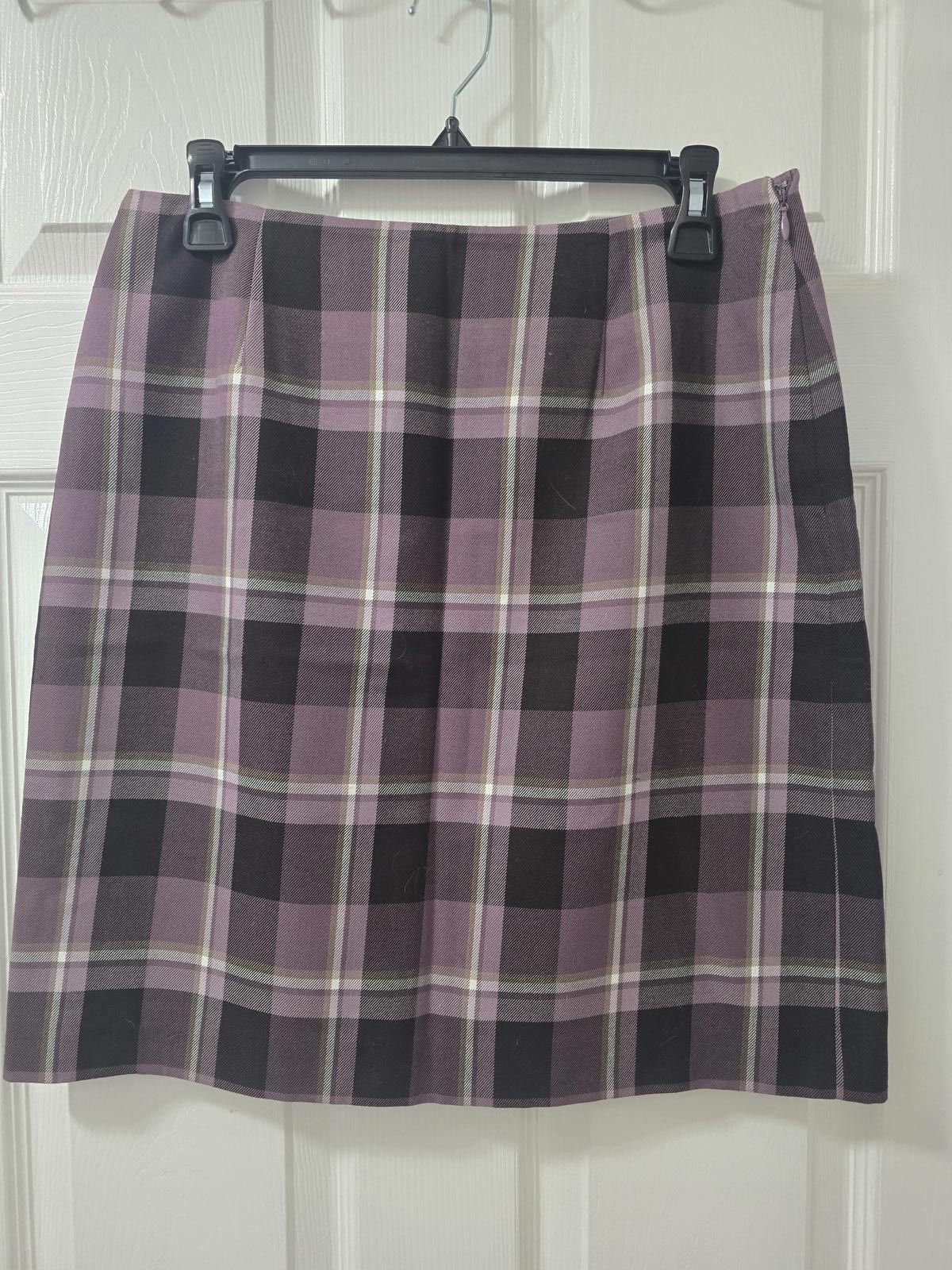 Other Nine & Company Purple Plaid Skirt Size 8 Size 30" / US 8 / IT 44 - 1 Thumbnail