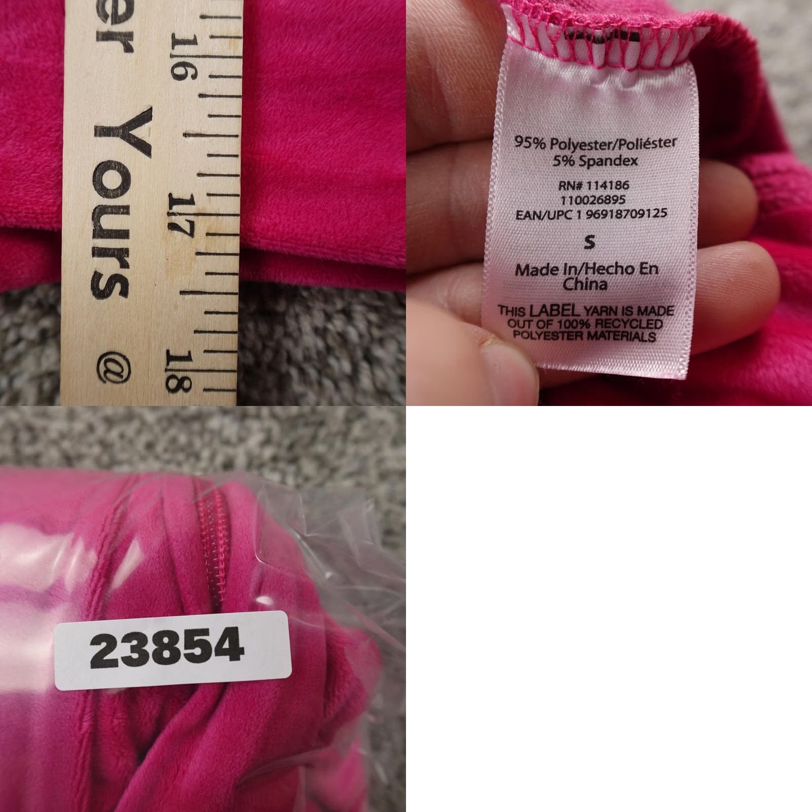 Juicy Couture VINTAGE Juicy Couture Hoodie Womens S Pink Velour Full Zip Rhinestone Bling Jacket Y2K Size S / US 4 / IT 40 - 8 Thumbnail