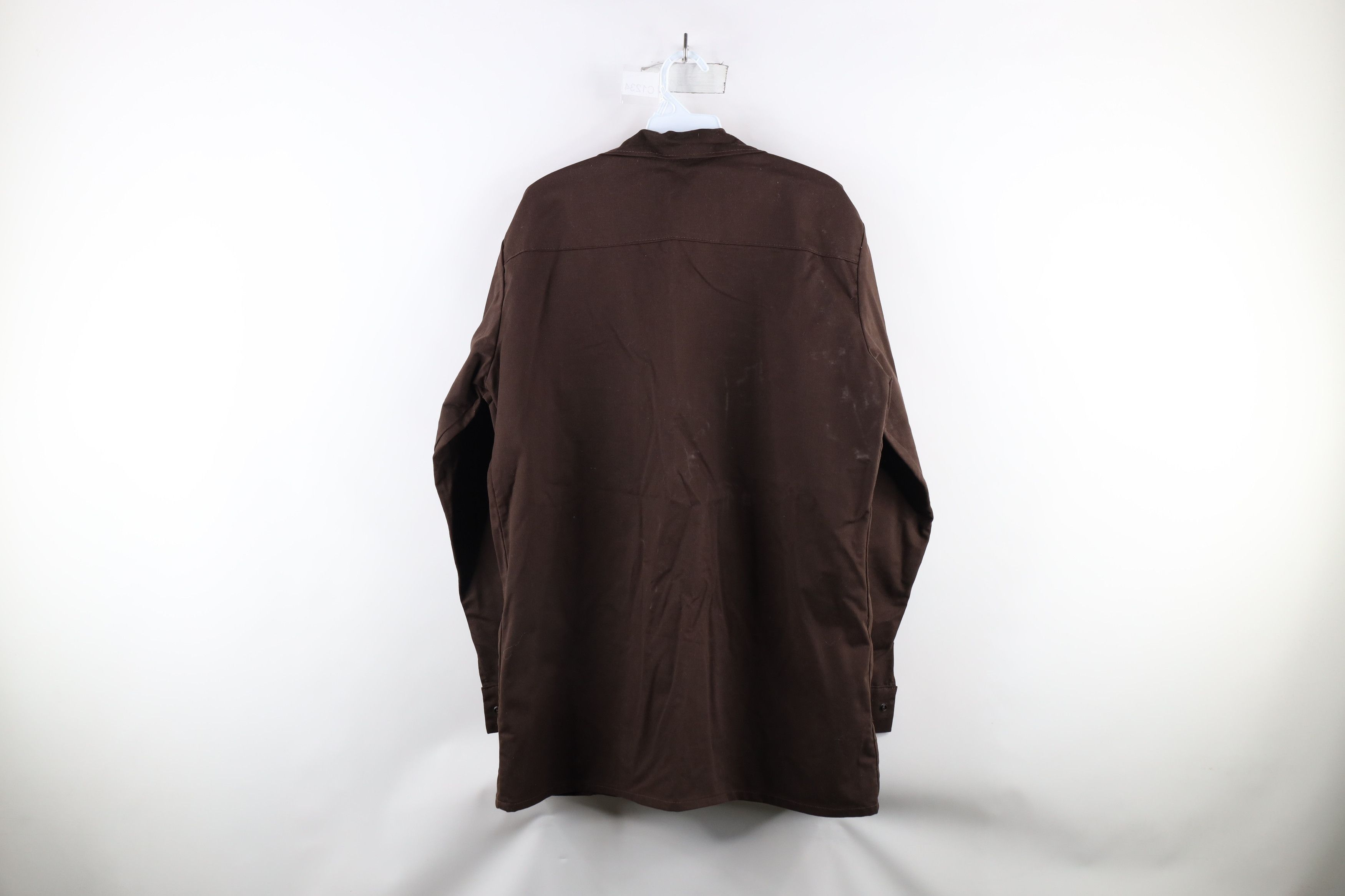 Vintage Vintage 90s Streetwear Work Button Shirt Brown USA Size US M / EU 48-50 / 2 - 10 Thumbnail