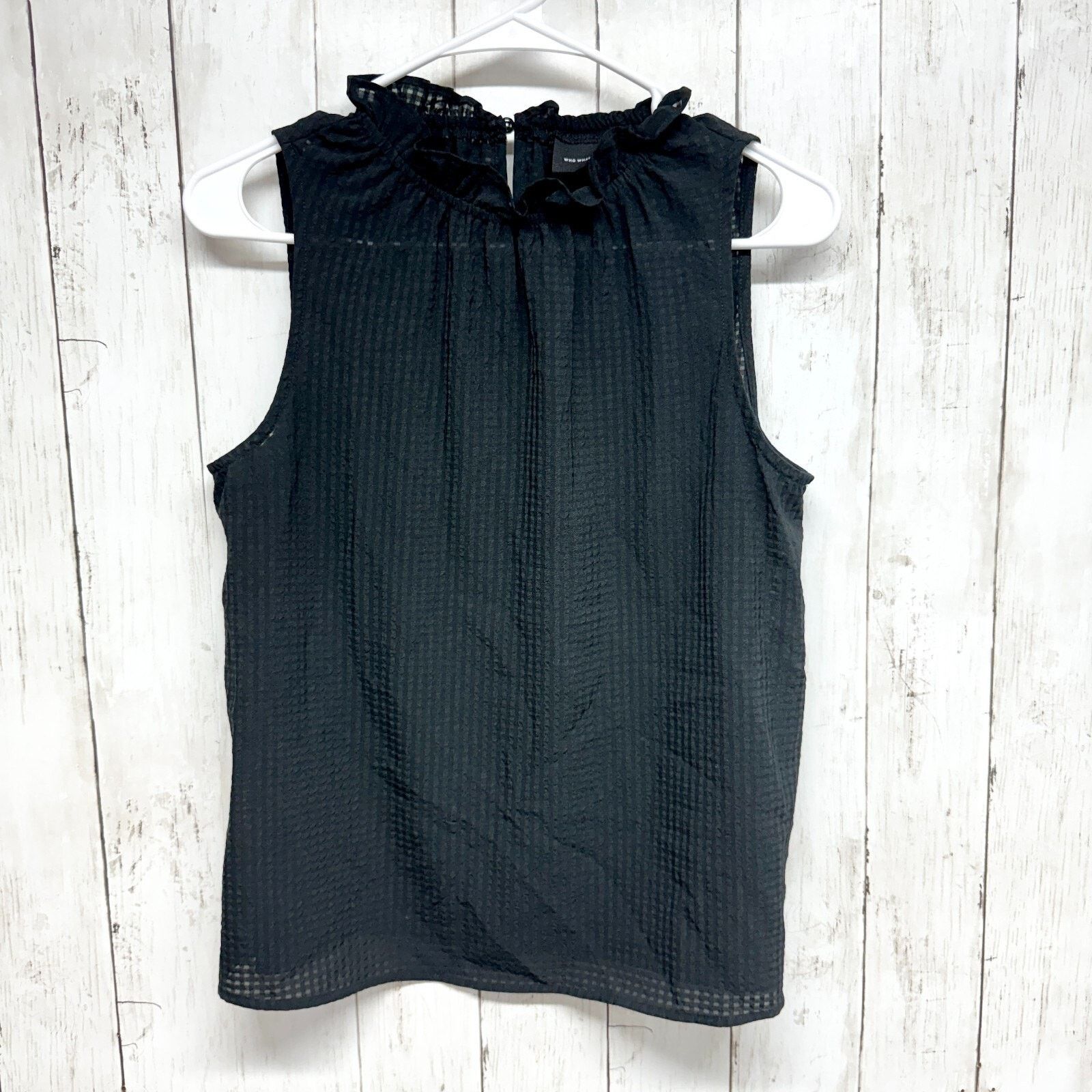 Other Who What Wear Blouse Size XS Mock Neck Sleeveless Black Tank Size XS / US 0-2 / IT 36-38 - 1 Thumbnail