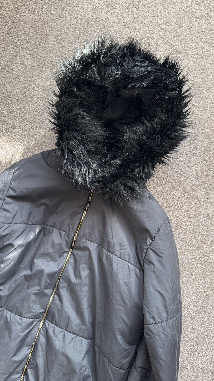 Japanese Brand Vintage Y2K Faux Fur Hood Jacket Opium LGB Goa styled Size US S / EU 44-46 / 1 - 4 Thumbnail