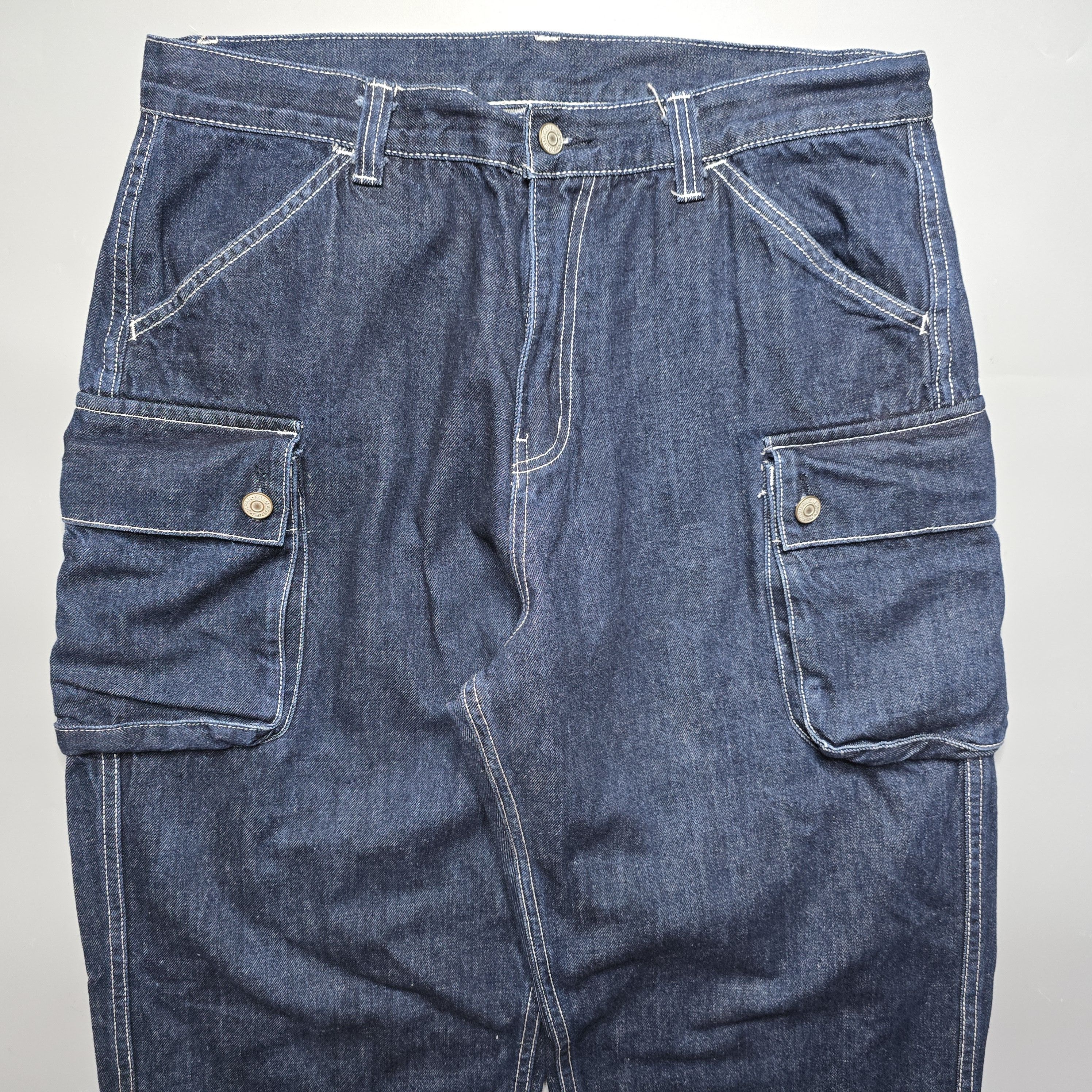 KOJIMA GENES Kojima Genes Japan - Cargo Pocket Indigo Jeans Size US 36 / EU 52 - 3 Thumbnail