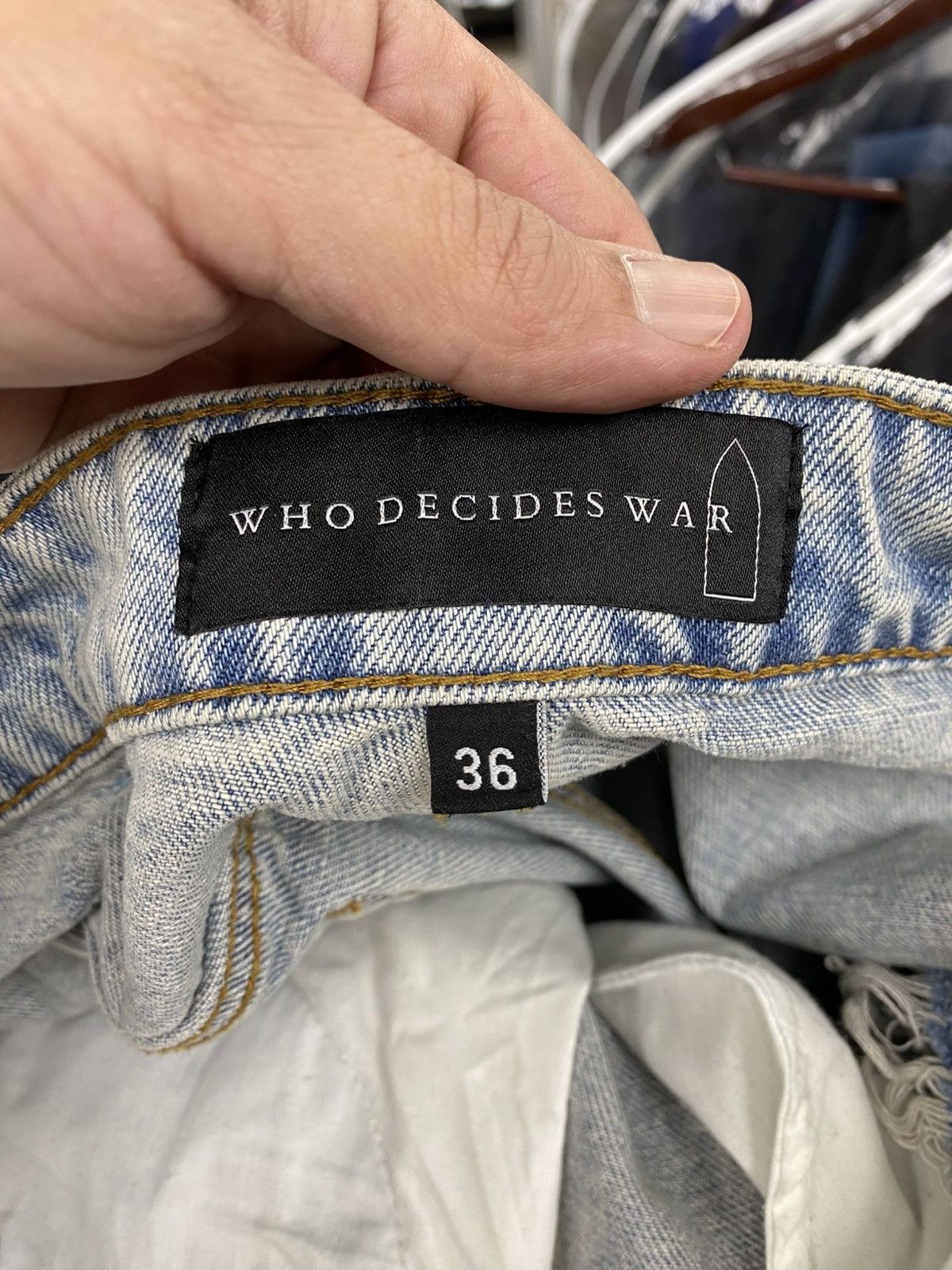 Who Decides War Who Decides War stained glass denim jeans 36 authentic Size US 36 / EU 52 - 16 Thumbnail