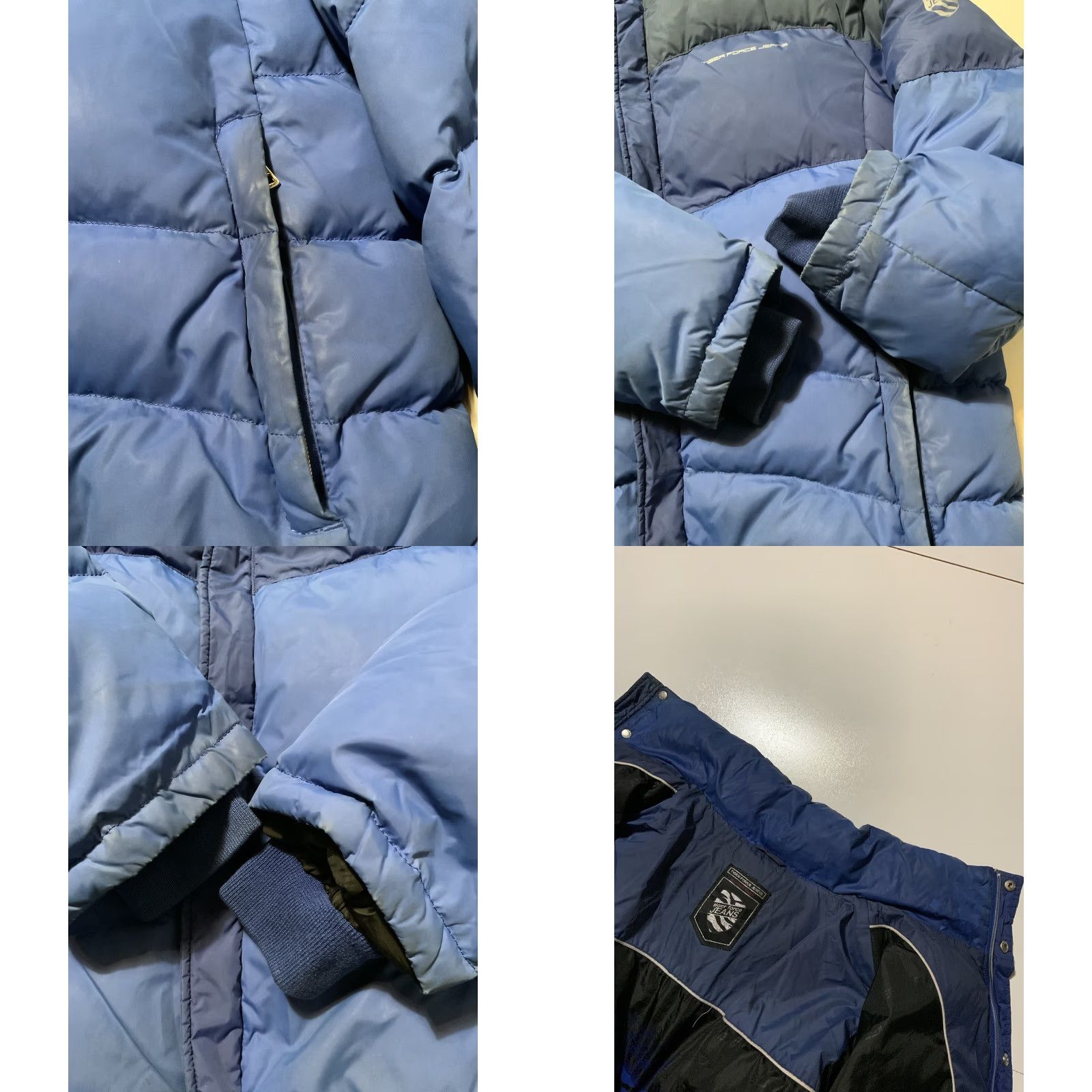Vintage VINTAGE Tiger Force Jeans Jacket Puffer Full Zip Quilted Nylon Down Blue M Mens Size US 31 - 8 Thumbnail