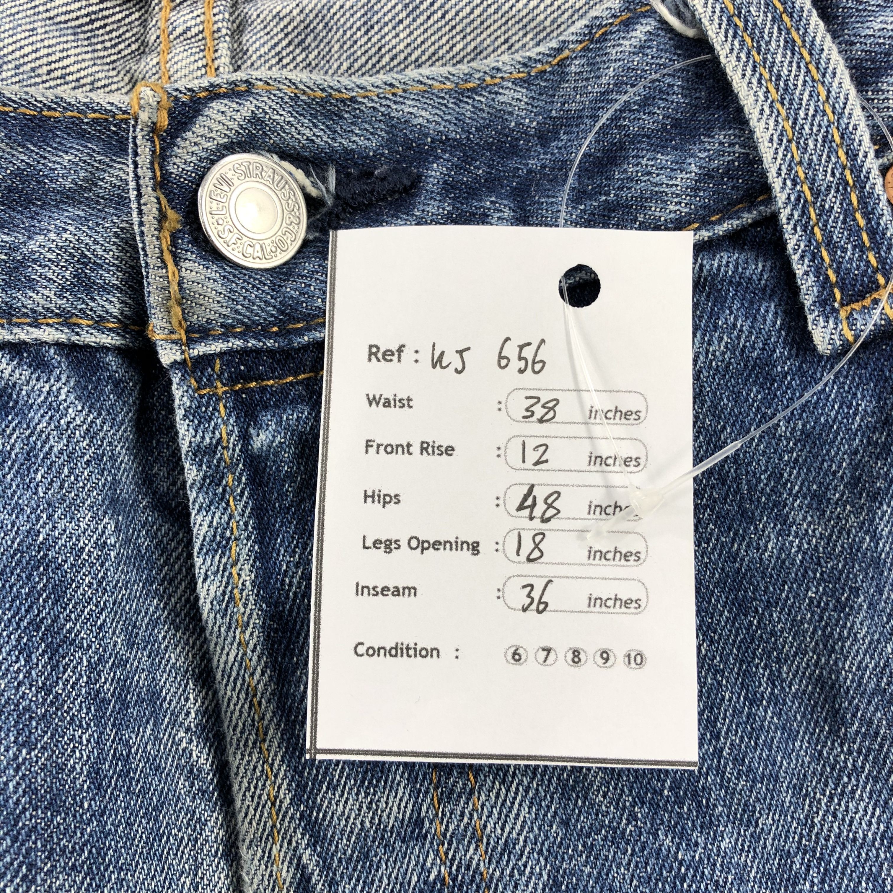 Levi's Vintage Levi's 501 Jeans Dirty Faded Blue Distressed KJ656 Size US 36 / EU 52 - 12 Thumbnail
