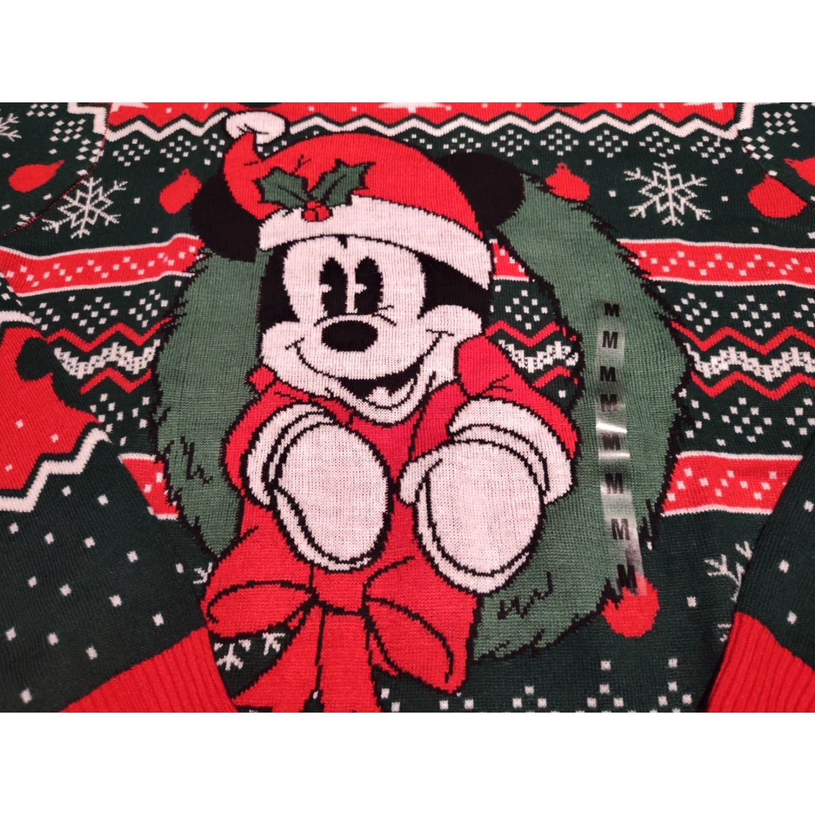 Disney VINTAGE Disney Mickey Mouse Christmas Sweater Men Medium Holiday Knit Pullover Size US M / EU 48-50 / 2 - 3 Thumbnail