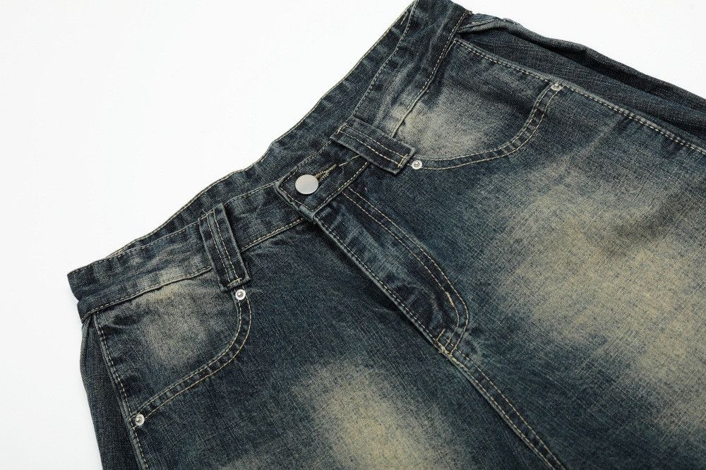 Vintage Men's vintage distressed gradient washed scimitar jeans Size US 32 / EU 48 - 3 Thumbnail