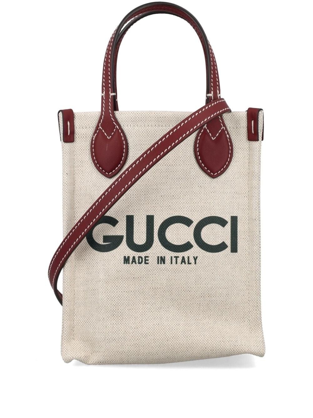 Gucci GUCCI Mini Beige Cotton Tote Bag New & Authentic Size ONE SIZE - 5 Thumbnail