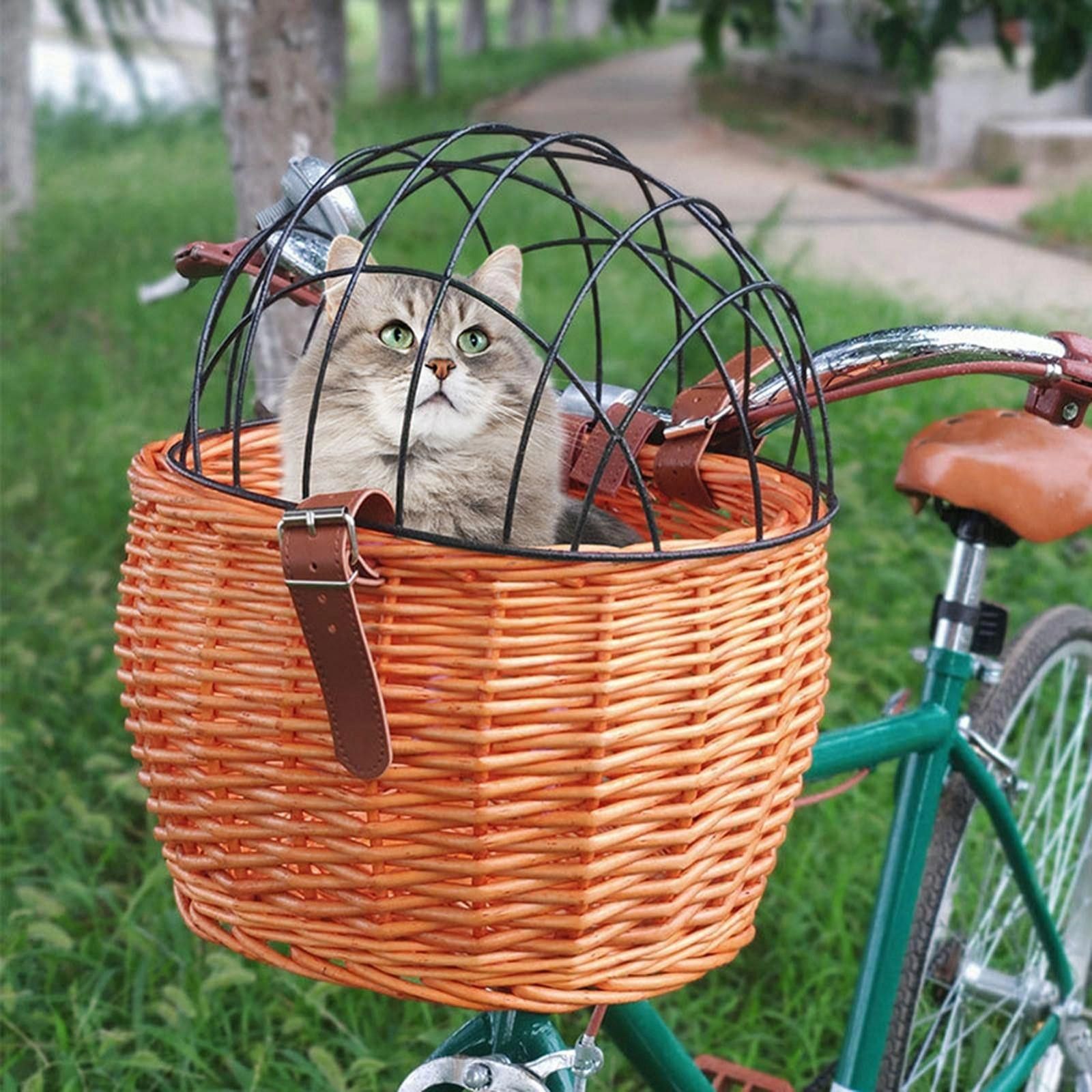 Other Pet Carrier Basket Front Basket with Wire Mesh Cover Size ONE SIZE - 8 Thumbnail