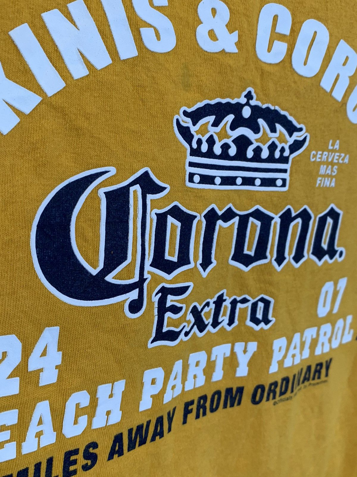 Vintage RARE* Vintage Corona & Bikinis 24/7 Beach Party Patrol Shirt Size US L / EU 52-54 / 3 - 3 Thumbnail