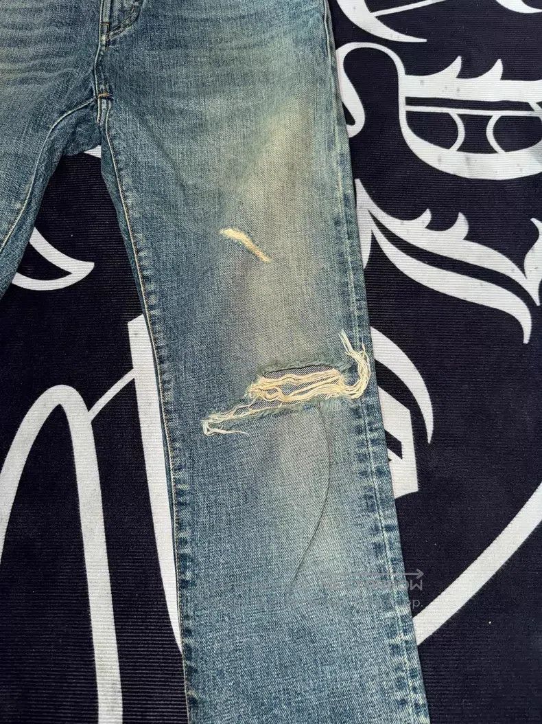 Saint Laurent Paris Saint Laurent Paris Knee Cut-Out Denim Jeans i Size US 28 / EU 44 - 4 Thumbnail