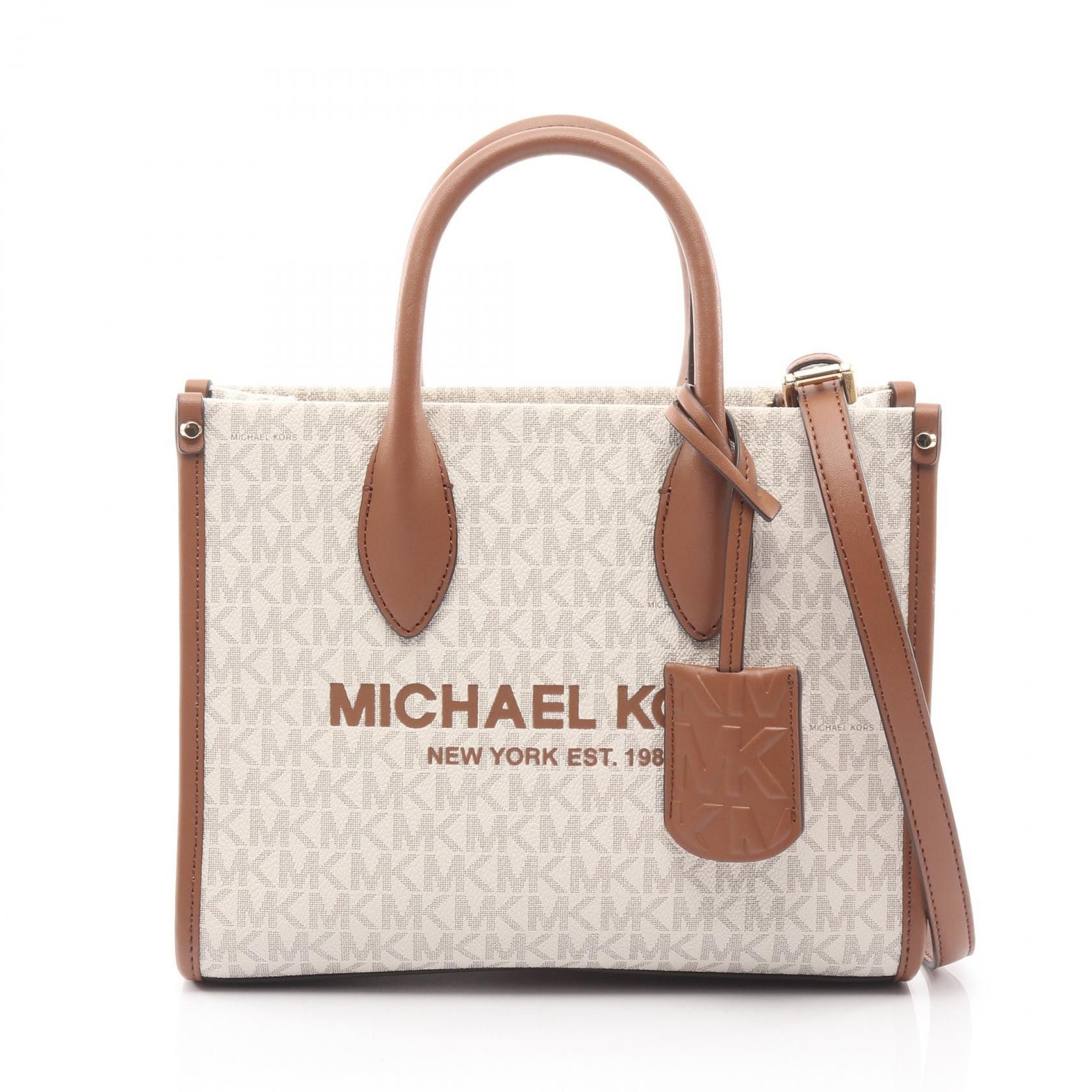 Michael Kors Michael Kors Michael Kors MIRELLA S PVC Coated Canvas Leather Handbag Textile Handbag 35F2G7ZC5B DUTY FREE for USA Size ONE SIZE - 1 Thumbnail