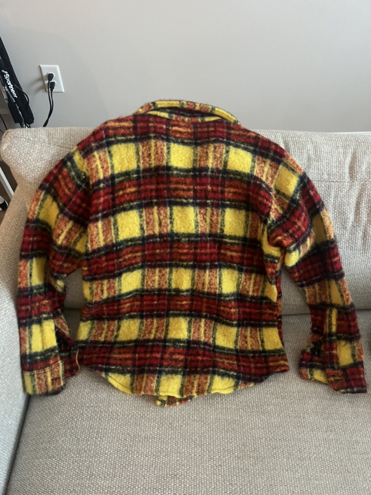 Christos New York Christos New York Red/Yellow Mohair Wool Flannel Size US M / EU 48-50 / 2 - 3 Thumbnail