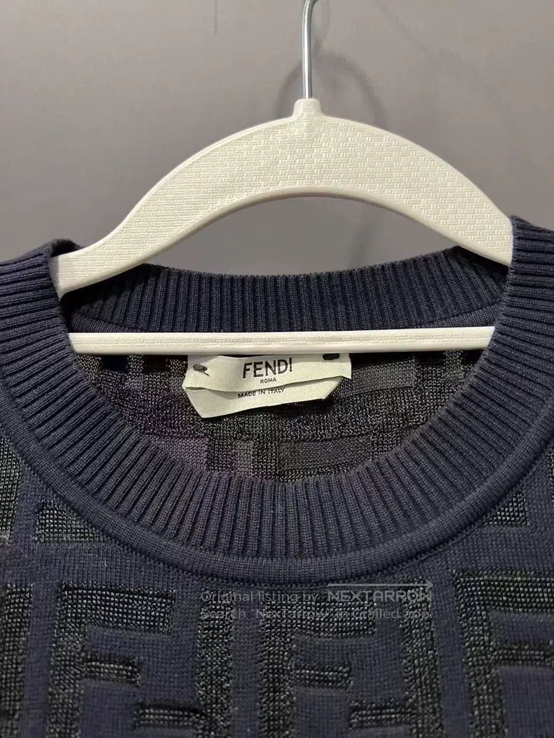 Fendi Fendi All-Over Printed Jacquard Short Sleeve Knit Top Size XS / US 0-2 / IT 36-38 - 3 Thumbnail