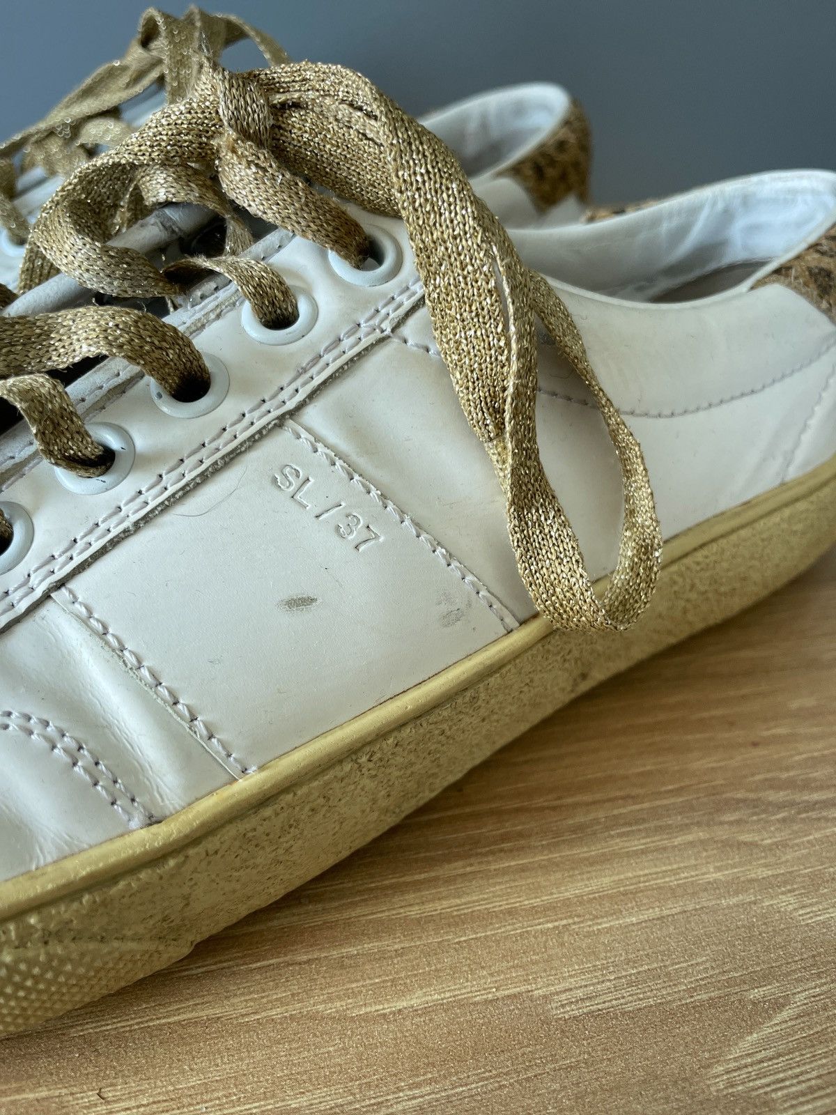 Saint Laurent Paris SL/37 cheetah print/gold Size US 5 / EU 37 - 3 Thumbnail