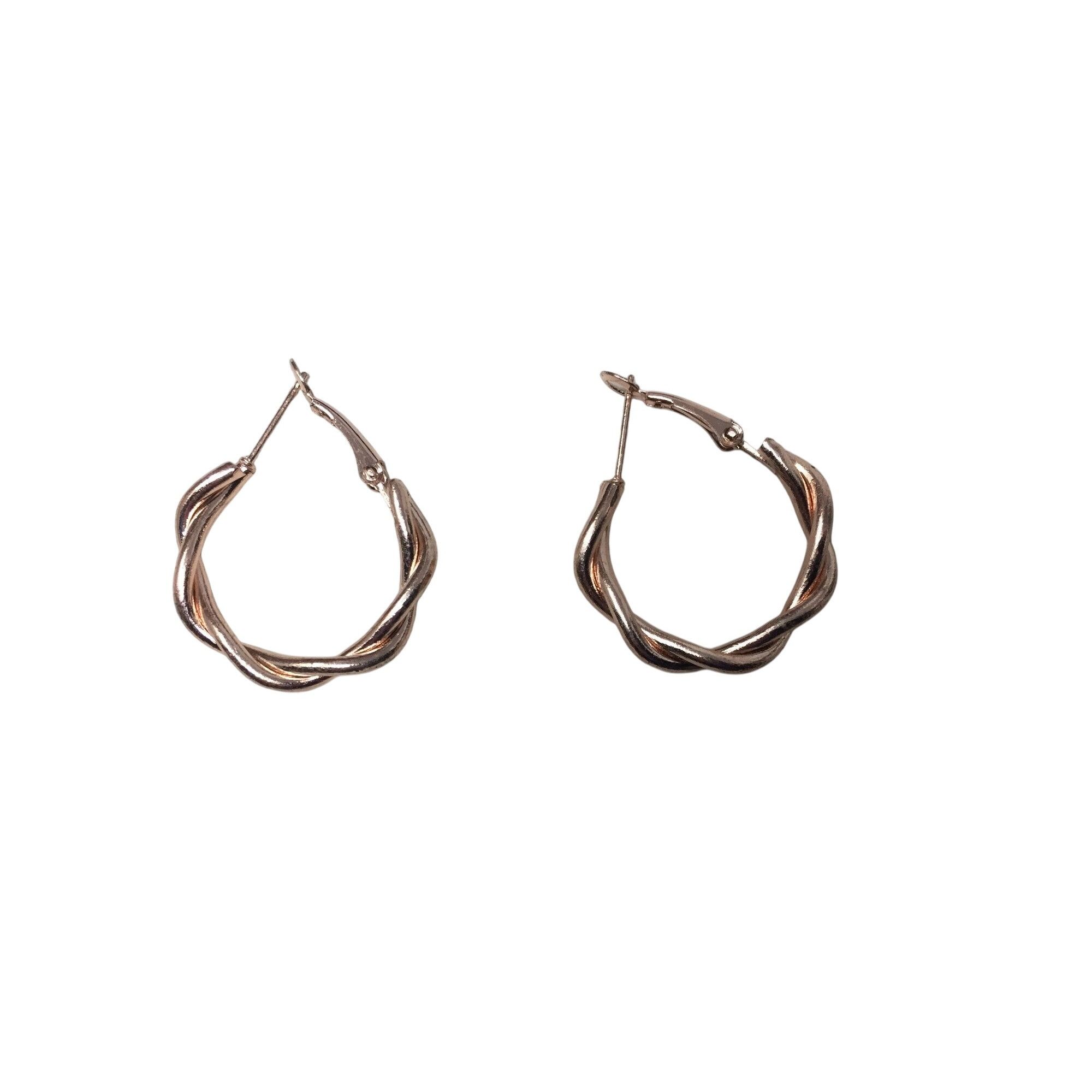 Other Women's Twisted Rose Gold Hoop Earrings Size ONE SIZE - 2 Thumbnail