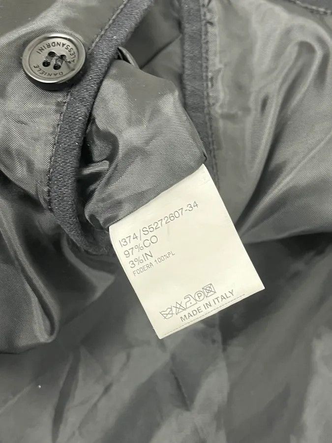 Daniele Alessandrini 2000s Daniele Alessandrini Black Officer Buttoned Jacket Size 42R - 12 Thumbnail