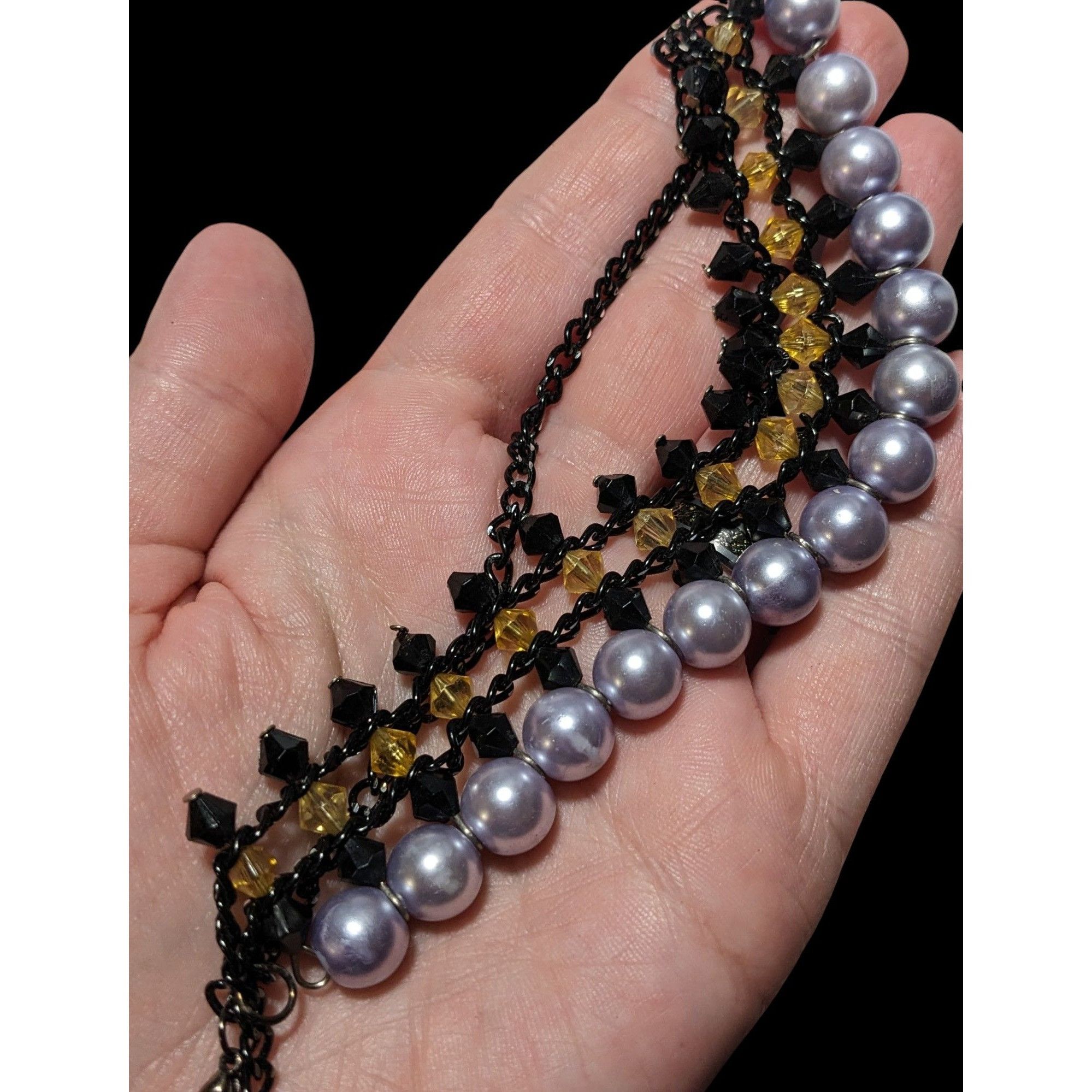 Other Gothic Pastel Purple Pearl Beaded Necklace Size ONE SIZE - 4 Thumbnail
