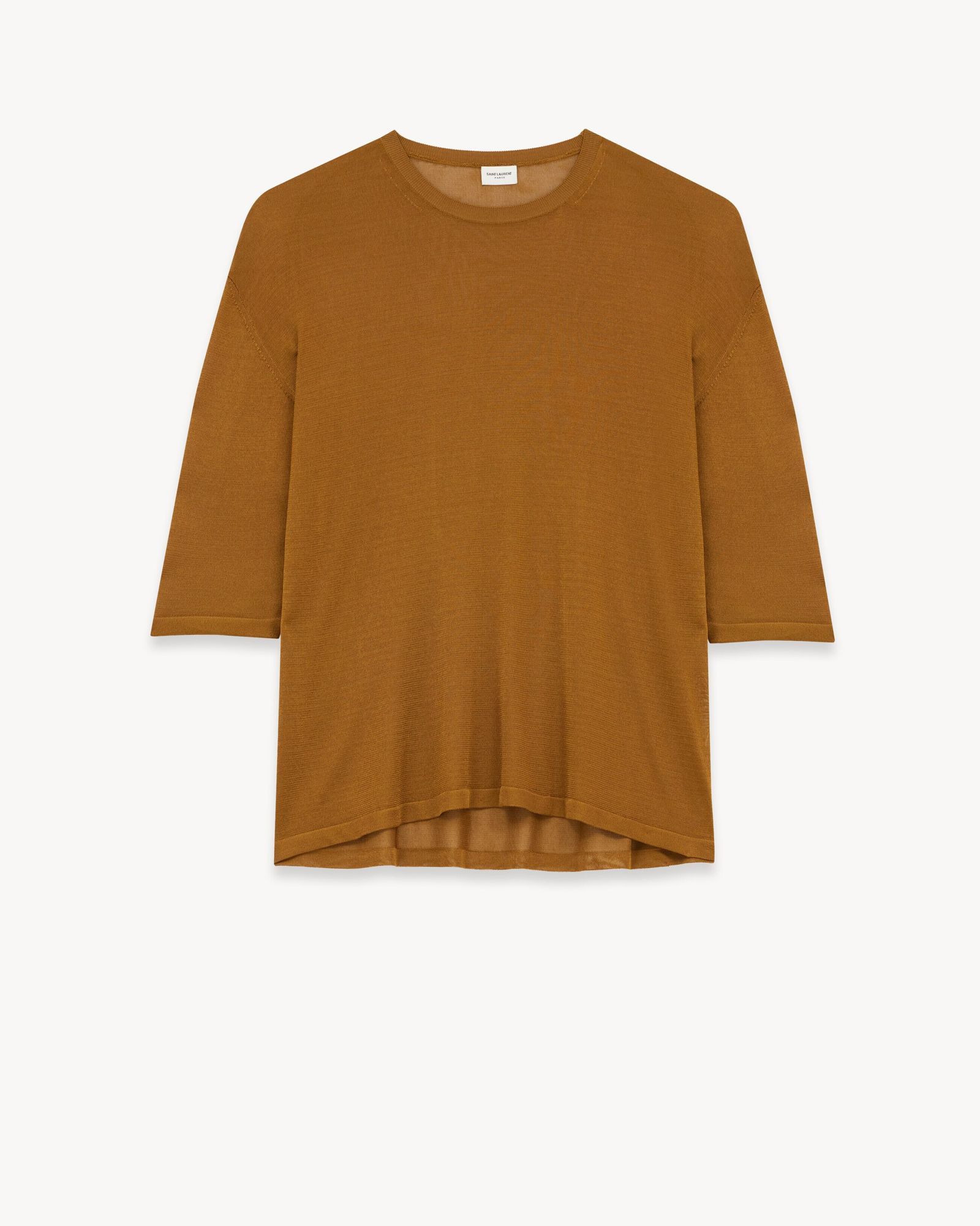 Saint Laurent Paris t-shirt in knit brown Size US S / EU 44-46 / 1 - 1 Preview