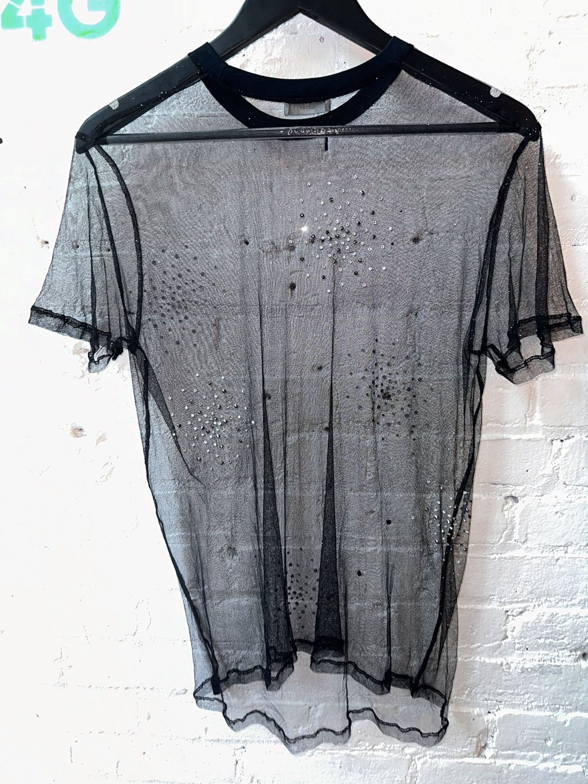 Dior DIOR HOMME RUNWAY 06 HEDI SLIMANE SHEER CRYSTAL SHIRT | Grailed