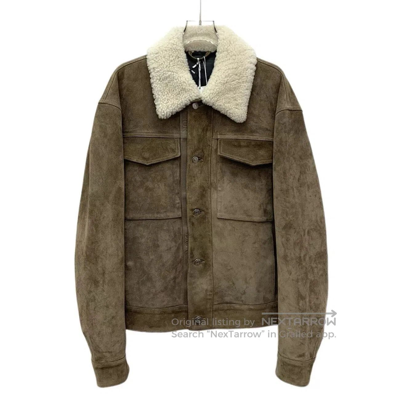 Dior Dior Beige Leather Collar Single-Breasted Jacket. Size US L / EU 52-54 / 3 - 1 Thumbnail