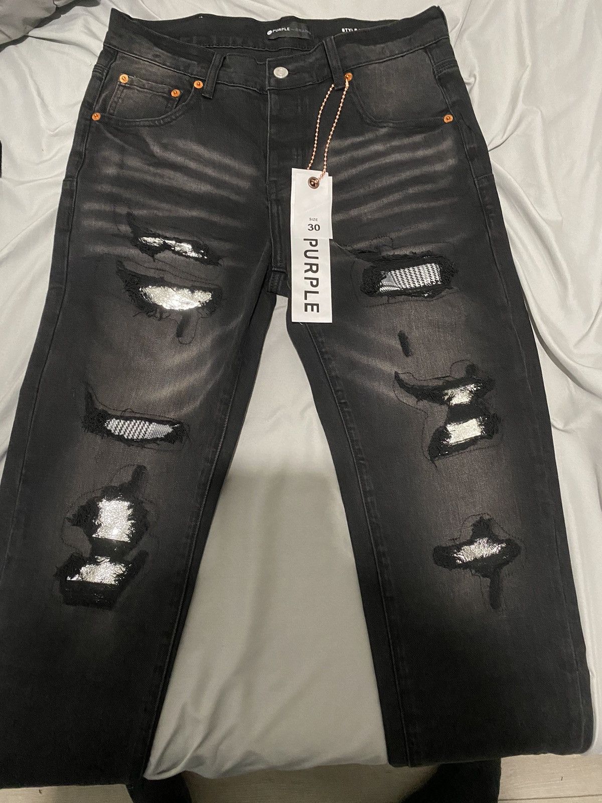 image of Purple Brand Jeans in Black, Men's (Size 30)