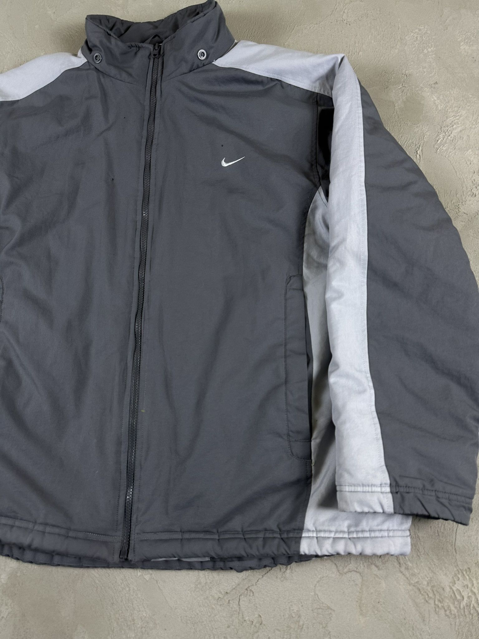 Nike × Vintage Vintage Y2k Nike Big Swoosh Logo Nylon Tracksuit Jacket Size US XL / EU 56 / 4 - 14 Thumbnail