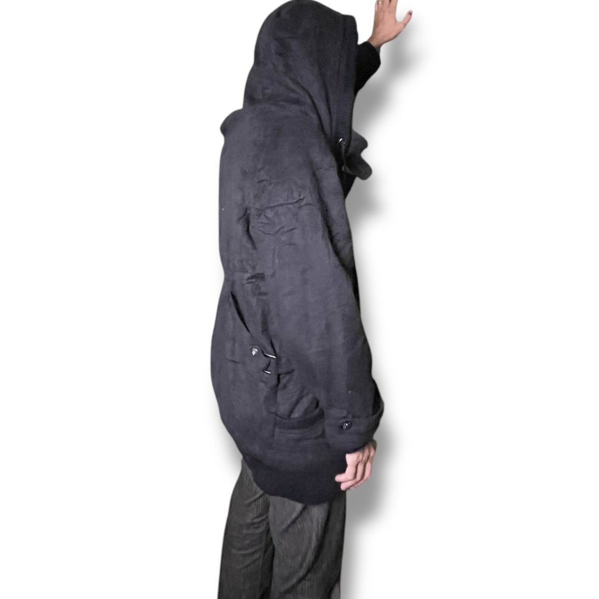 If Six Was Nine × Japanese Brand × Yasuyuki Ishii CRAZY ANGEL BUTTON UP ZIPPER PUNK GOTHIC WOOL HOODIE JACKET Size US XXL / EU 58 / 5 - 16 Thumbnail